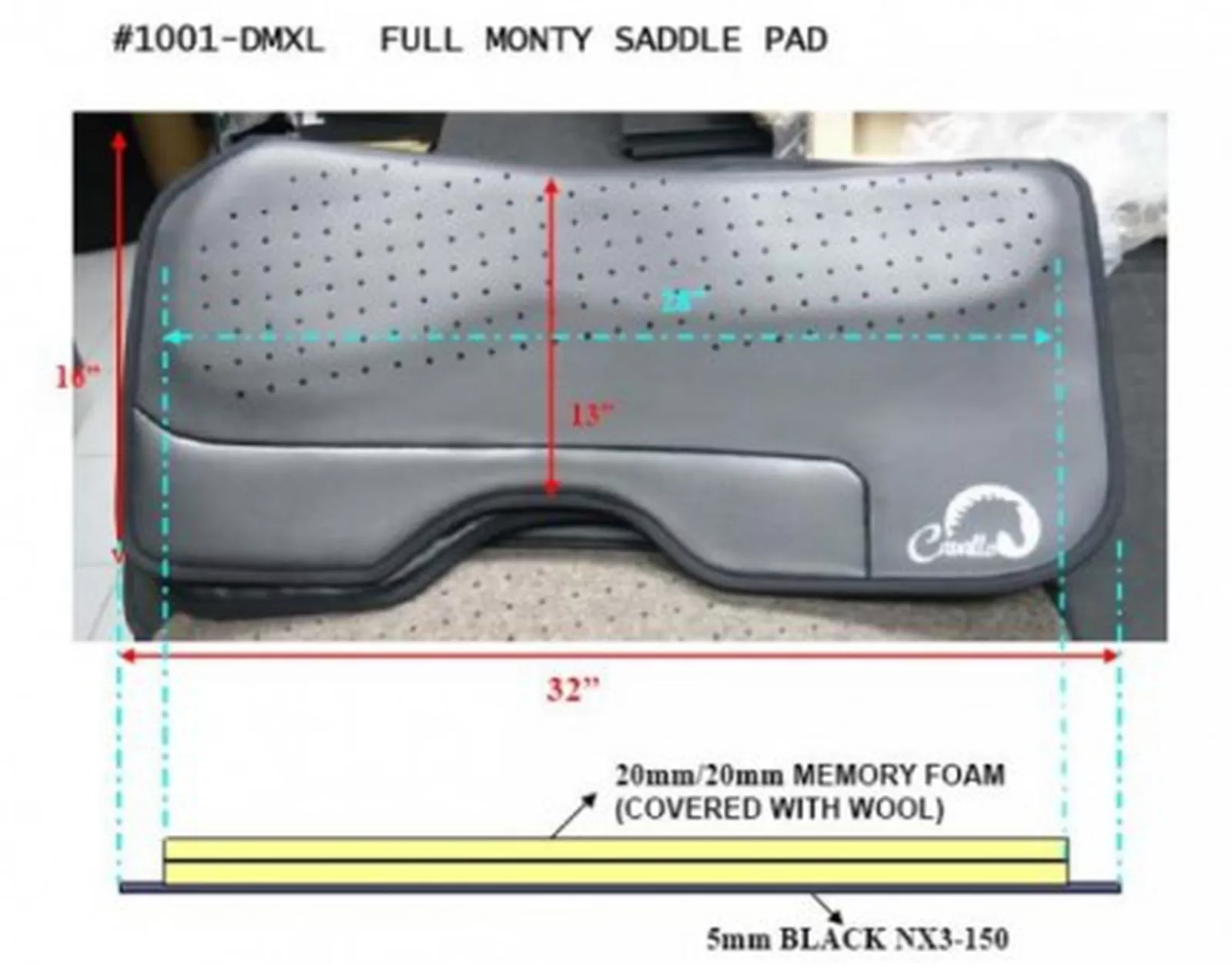 Outlet Amortisseur De Dos F.R.A Cavallo Western Monty, Universal Tsp#1001Pe Tapis Western