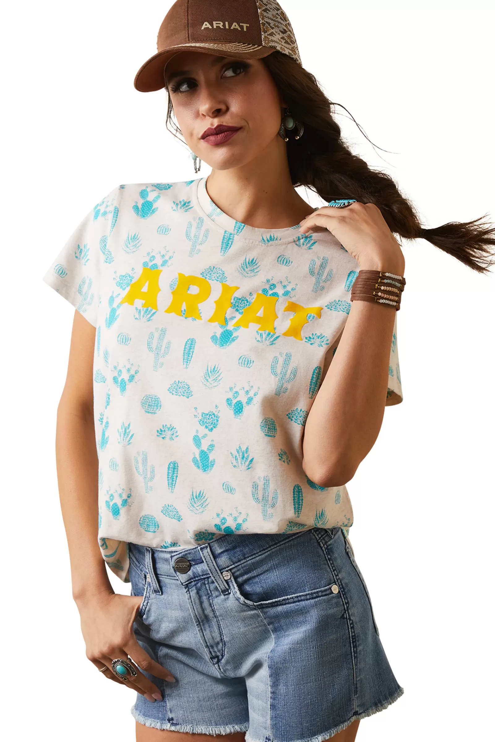ariat Real Cactus Garden T-Shirt Pour Femme< Tee Shirts & Polos