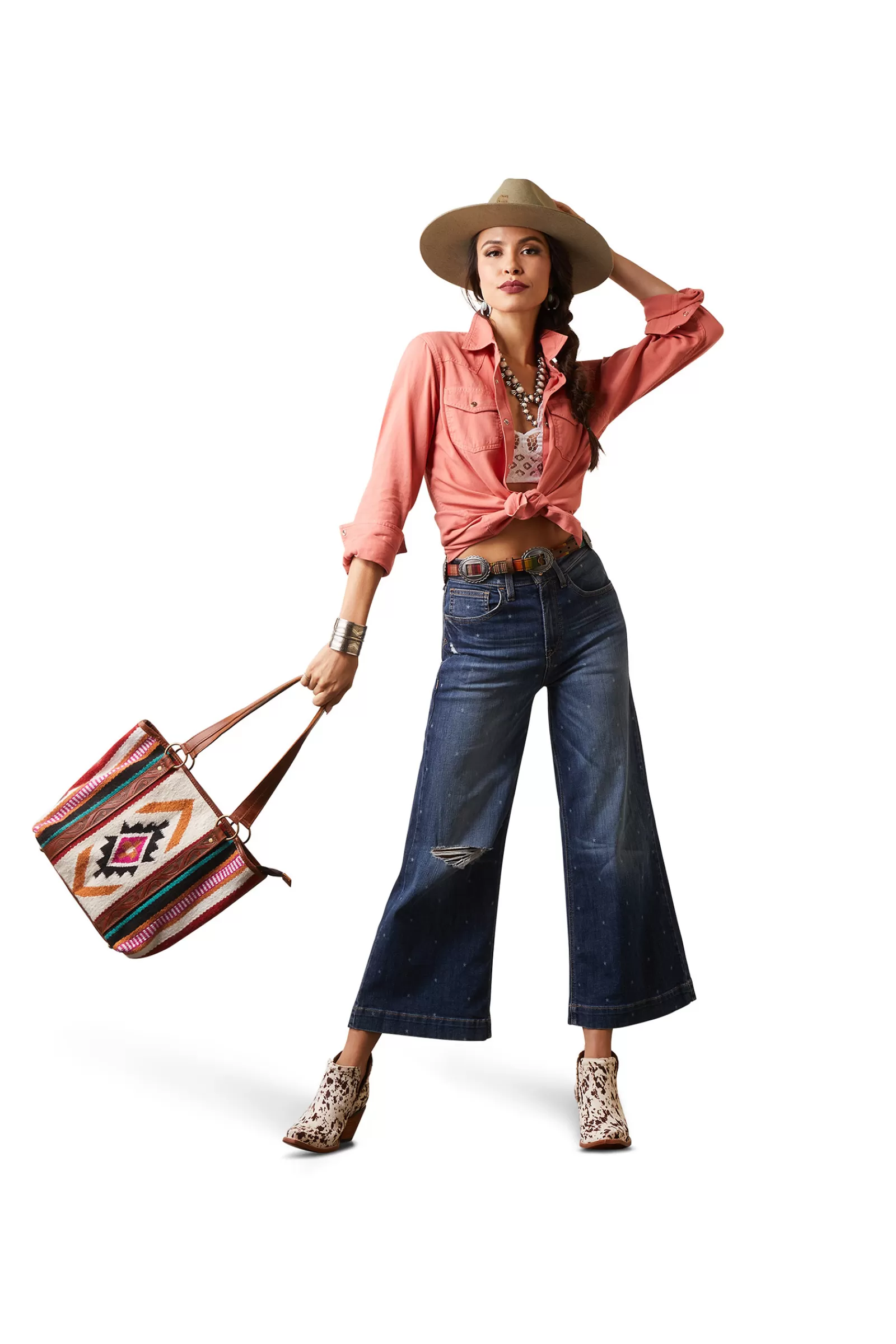 ariat Real Jurlington Snap T-Shirt A Manches Longues Pour Femme< Tee Shirts & Polos