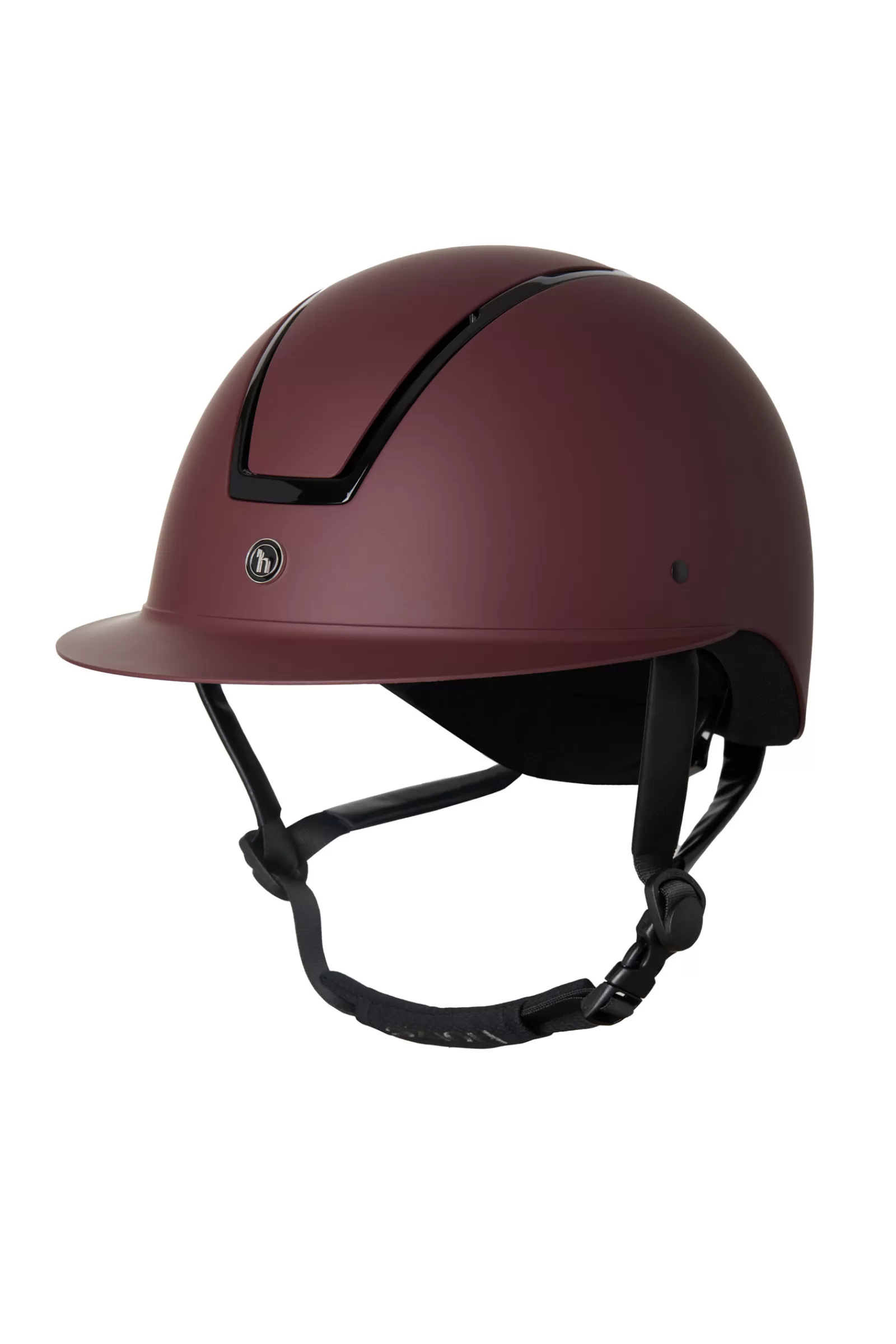 horze Casque D'équitation Noir Avec Coque Brillante Et Pare-Soleil< Casque D'équitation