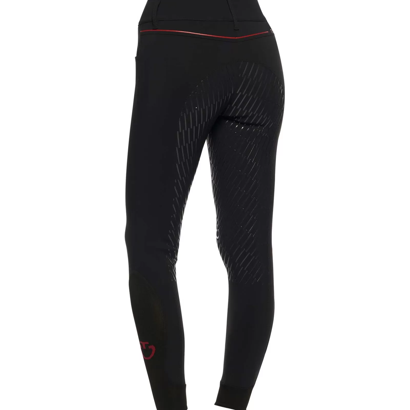 cavalleriatoscana Cavalleria Toscana Ct Team Red Stripe Culotte Integrale Pour Femmes< Pantalons D'équitation Fond Integral