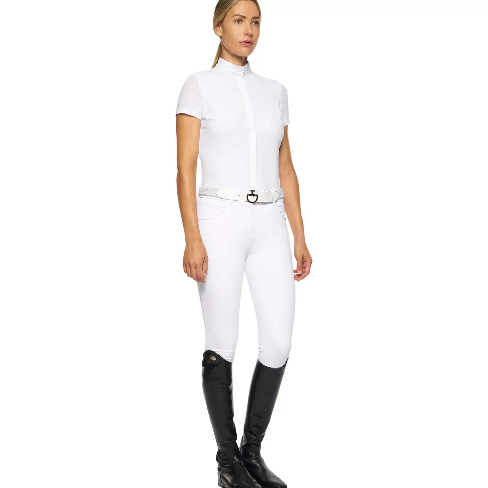 cavalleriatoscana Cavalleria Toscana Embroidery Short Sleeve Show Shirt< Concours