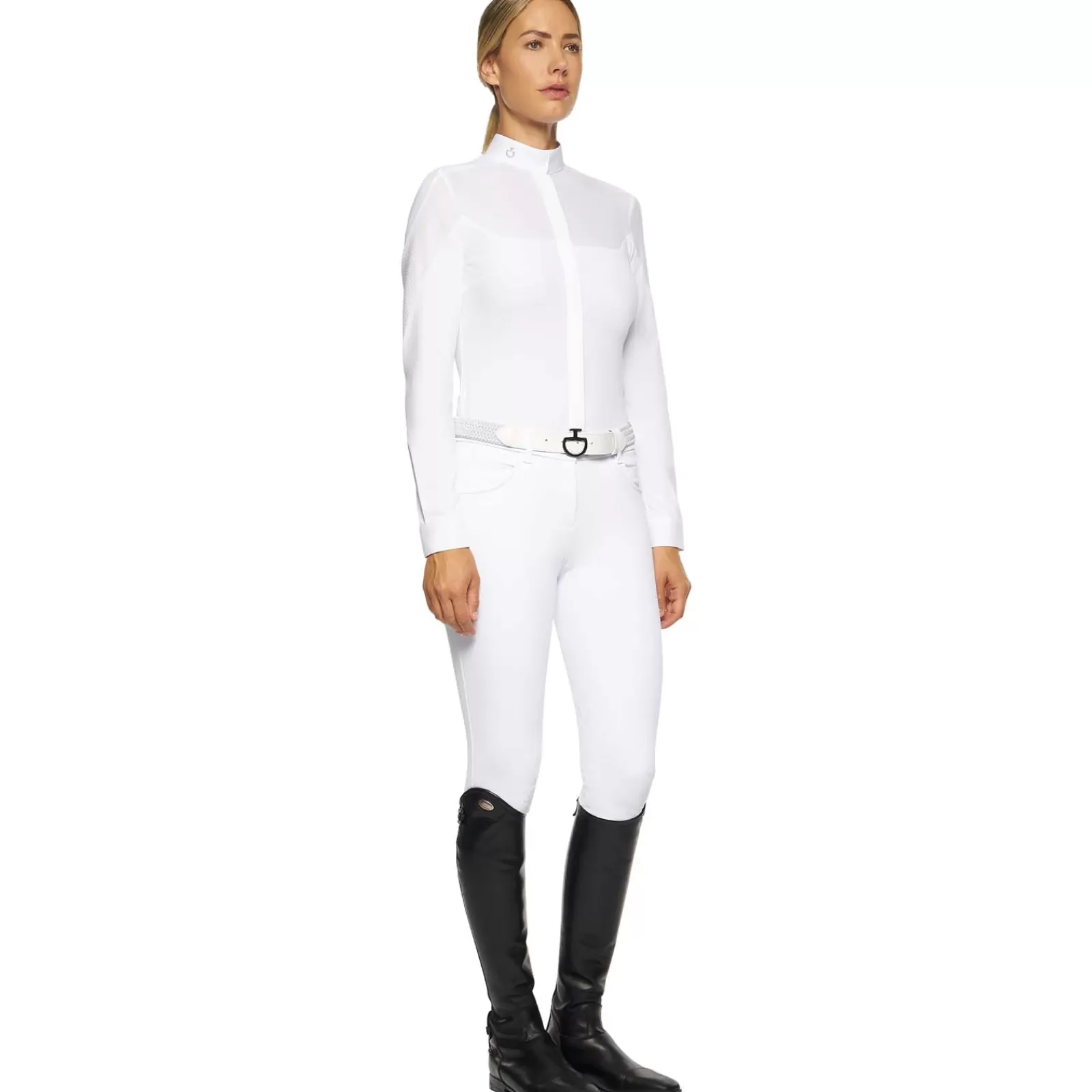 cavalleriatoscana Cavalleria Toscanawomen'S Textured Jersey Competition Shirt< Concours