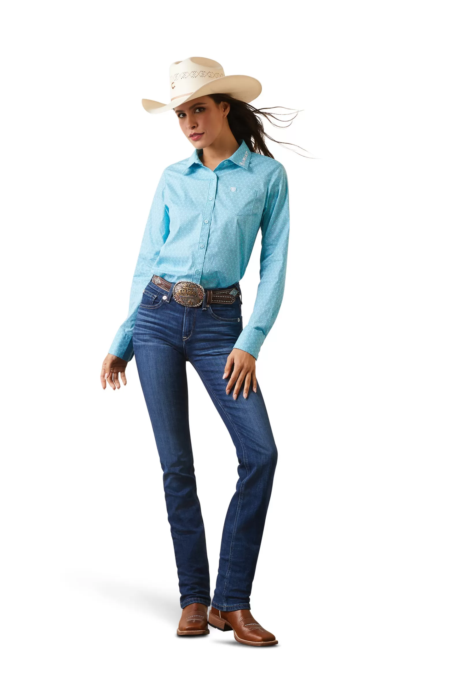 ariat Chemise A Manches Longues Extensible Team Kirby Pour Femme< Tee Shirts & Polos