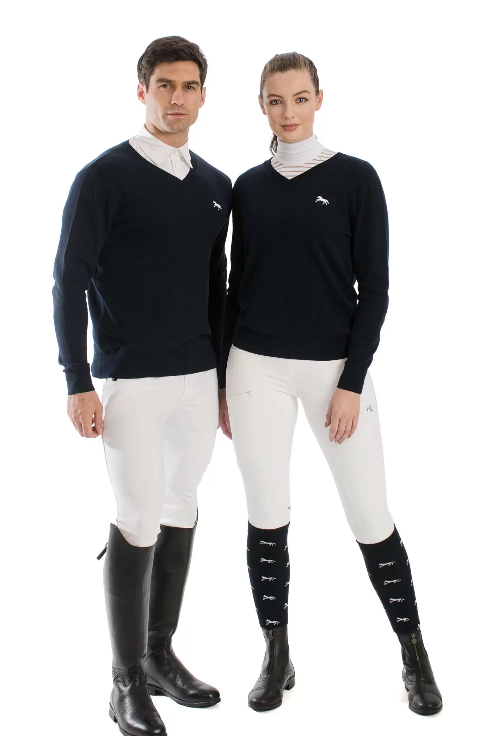 horseware Col En V En Coton Tricote Signe < Tee Shirts & Polos