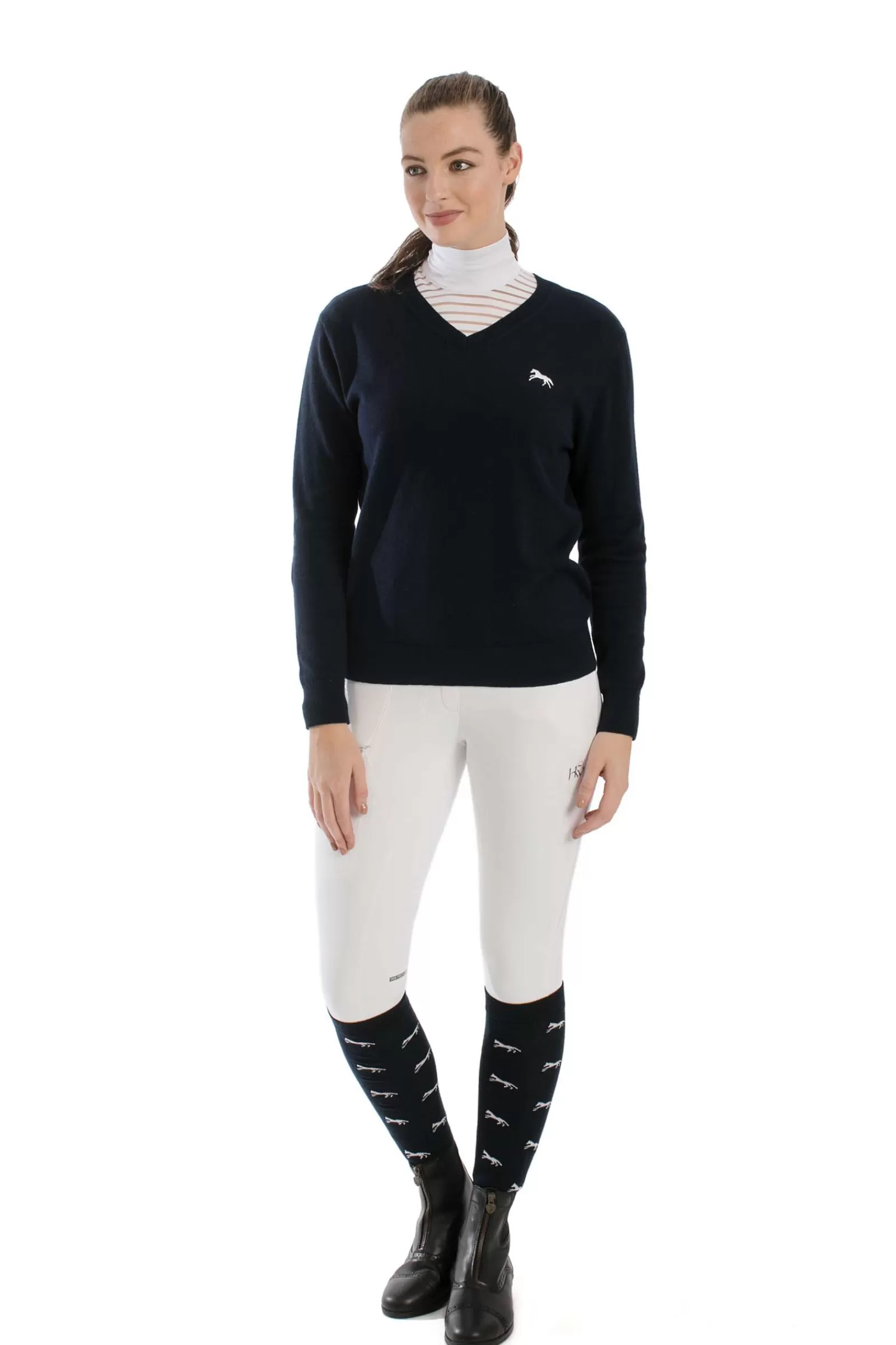 horseware Col En V En Coton Tricote Signe < Tee Shirts & Polos