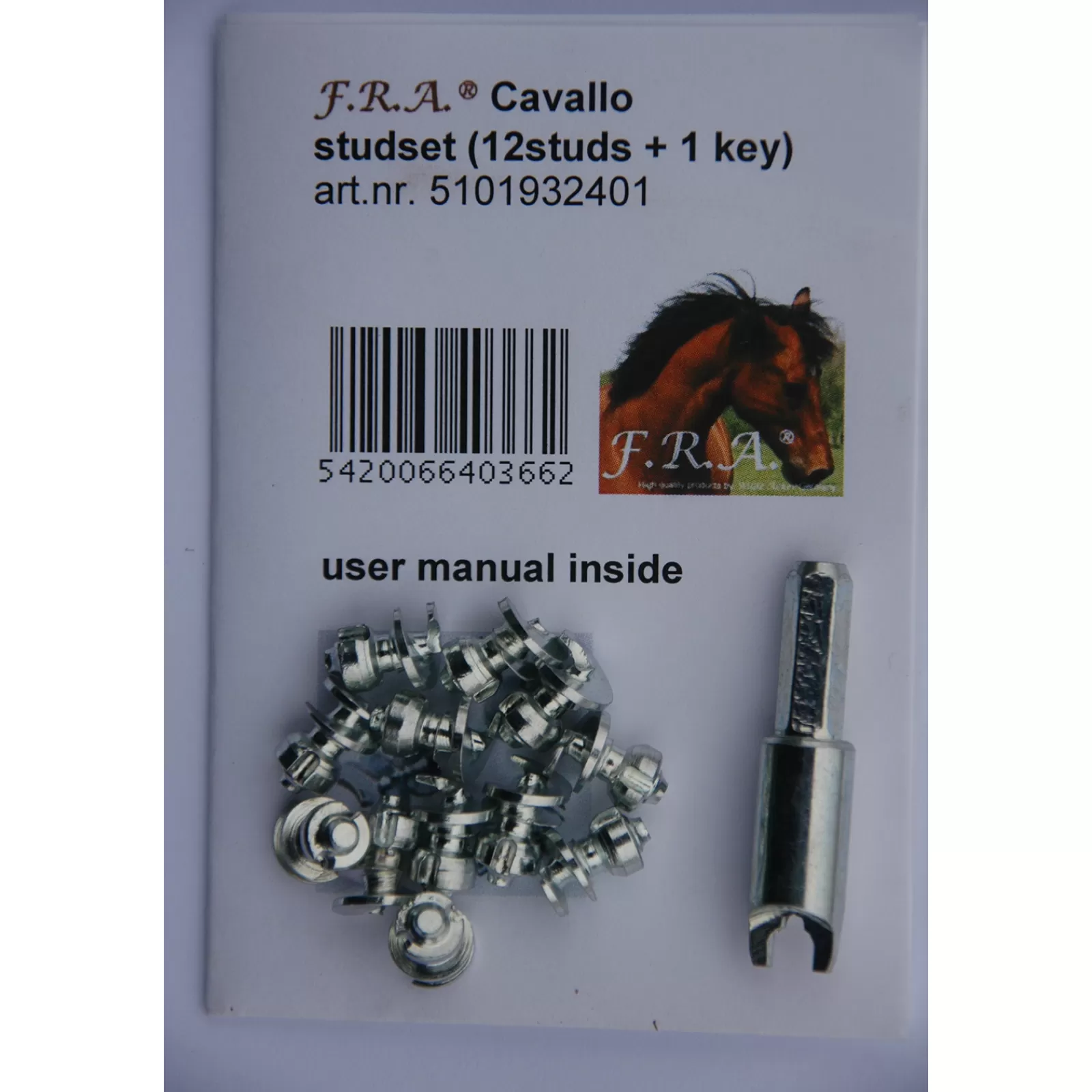 New F.R.A. Lots De Crampons Cavallo, 12 Pieces + Outil Hipposandales