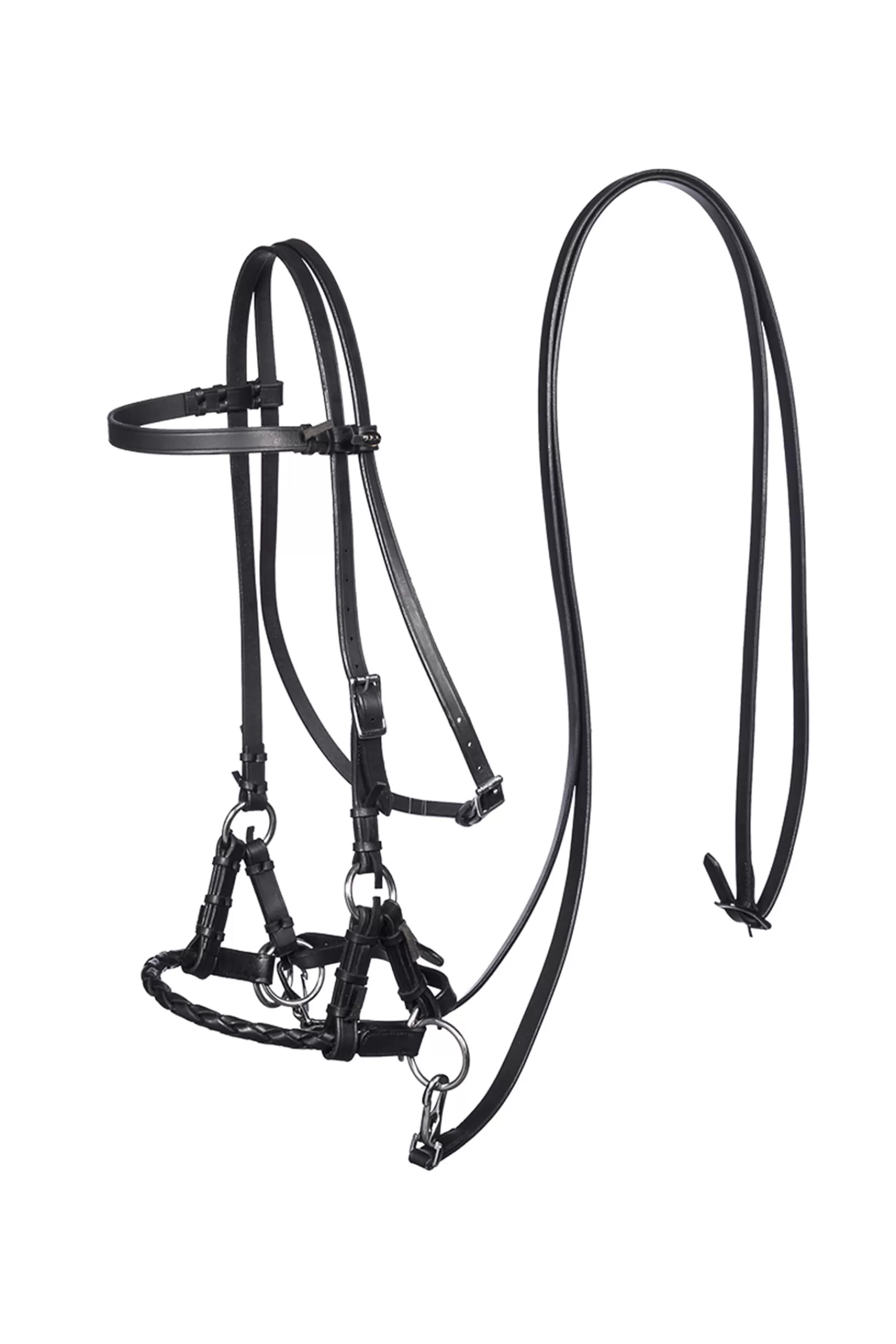 New F.R.A. Pariba Sidepull (System 3) Woven Noseband, W/Reins Bridons Et Filets