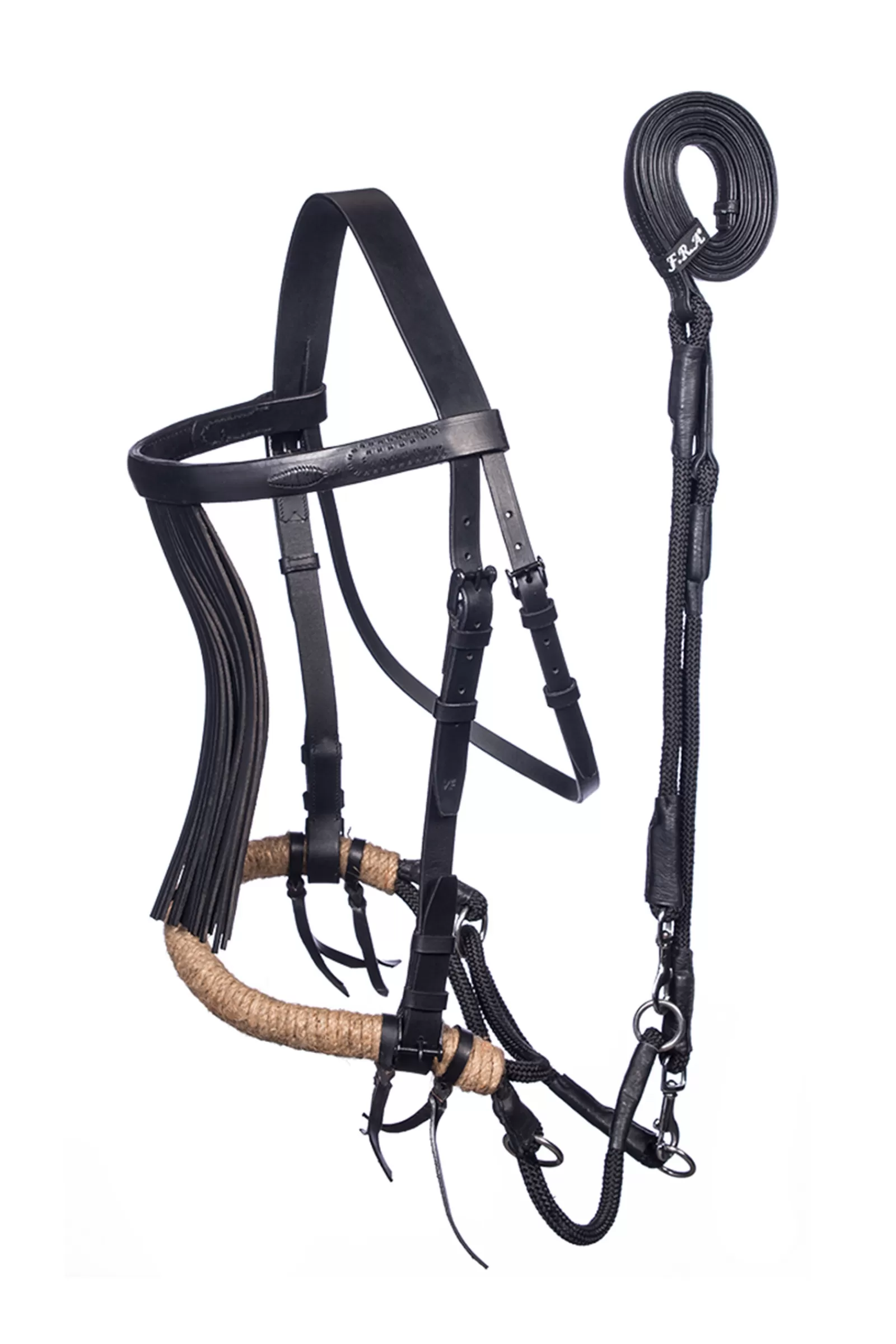 Best Sale F.R.A. Tinver Bitless Bridle (System 4) W/ Reins, Shire Bridons Et Filets