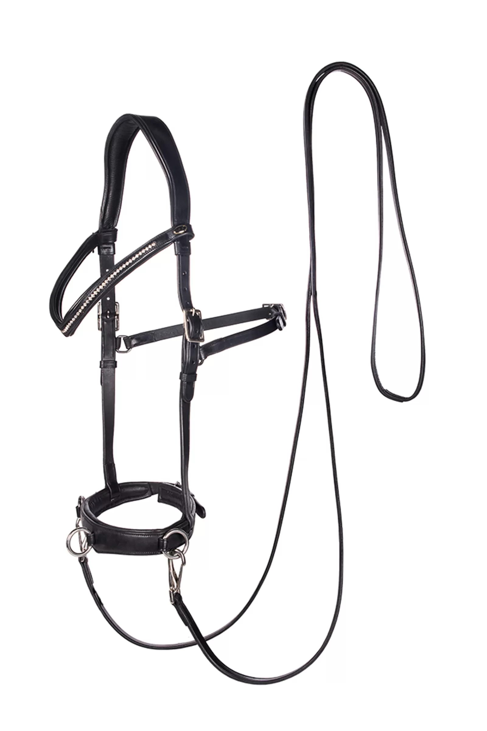 Hot F.R.A. Wendy B Cavesson, Bitless Bridle, Leather Reins W/ Clip Afficher Toutes Les Catégories