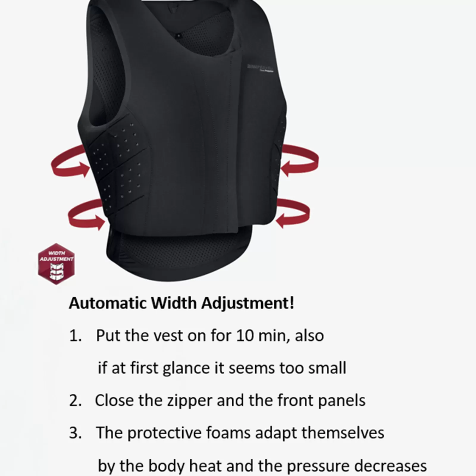 komperdell Gilet De Protection , Fermeture Eclair, Taille Standard< Gilets De Protection D'équitation