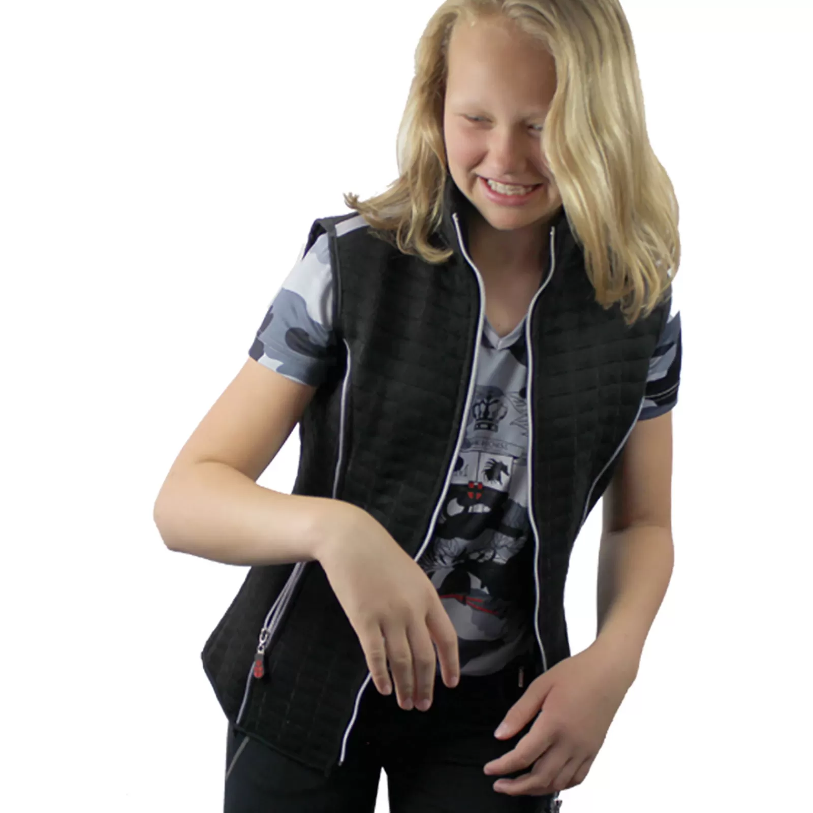 minkhorse Gilet Sans Manches Mink Horse Xth Dans La Fantastique Matiere Thermo/Poly/Laine - Toute Saison< Manteaux & Vestes