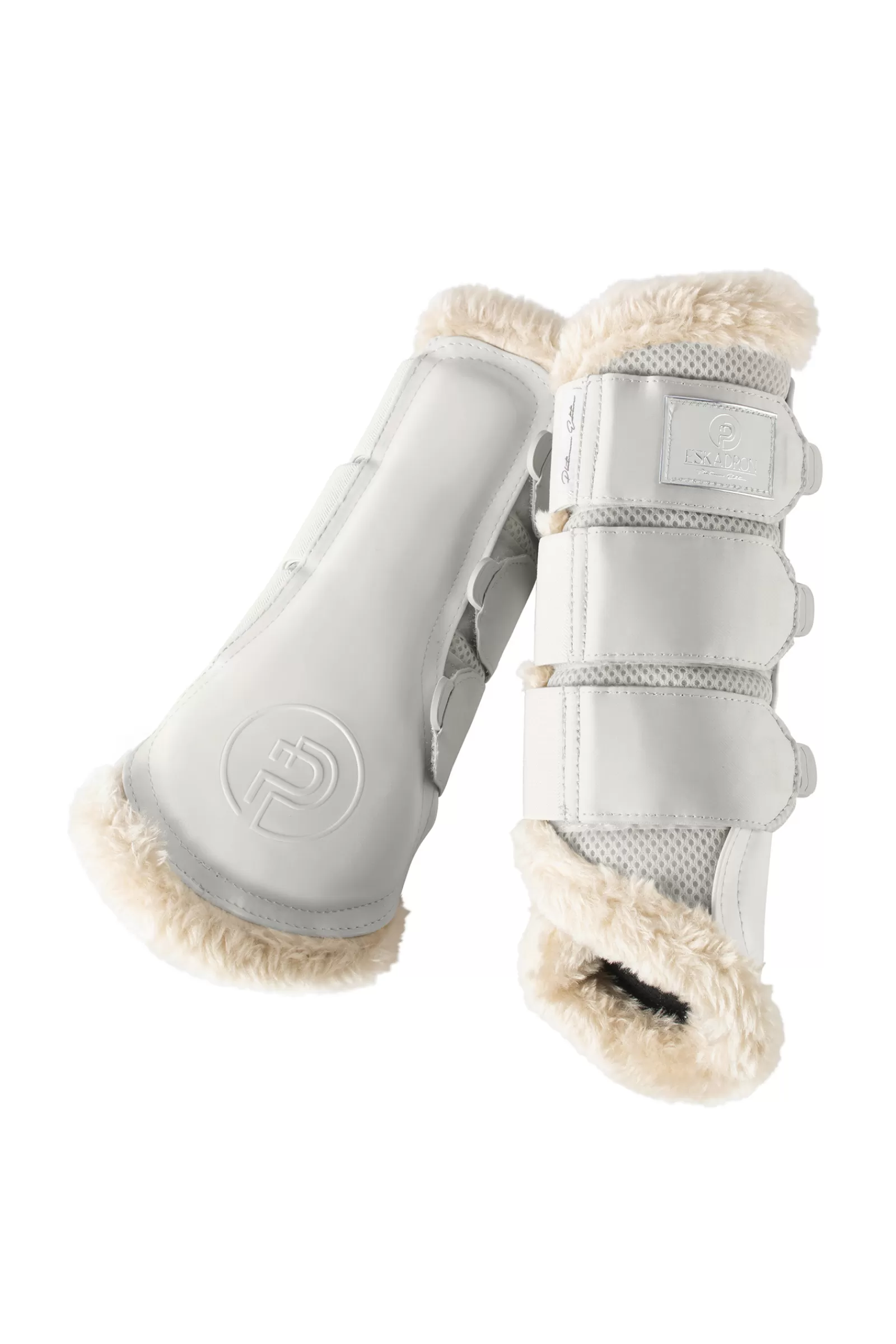 Hot Guetres De Protection Protege-Tendons Platinum 22 Mesh Fausse Fourrure Protections Cheval