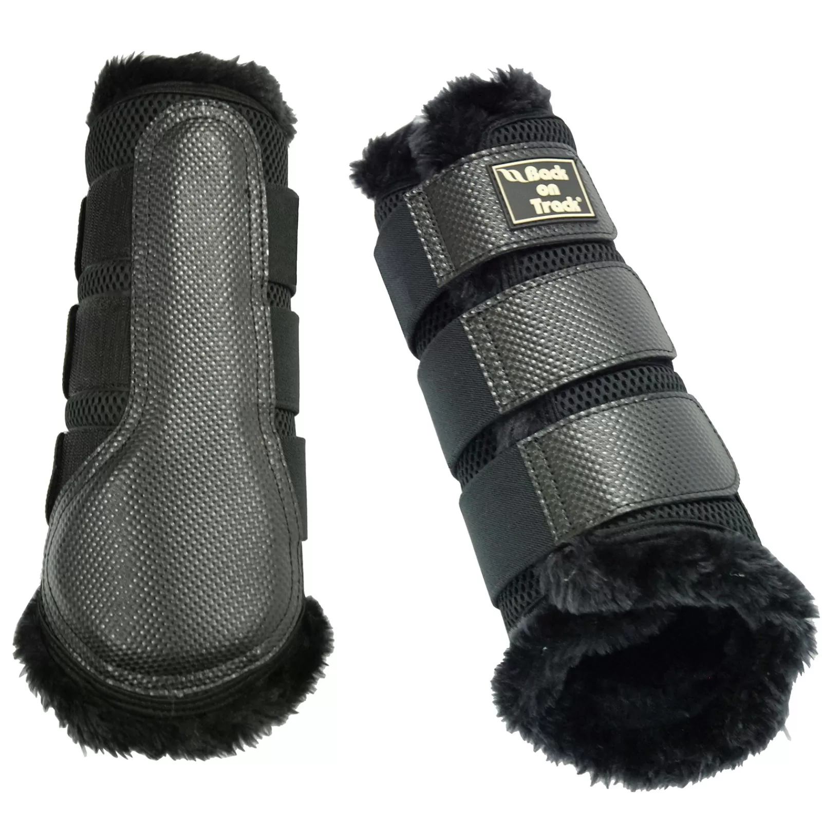 Clearance Guetres Fermees Back On Track Mailles, Fourrure Artificielle, L-Xl Protections Cheval