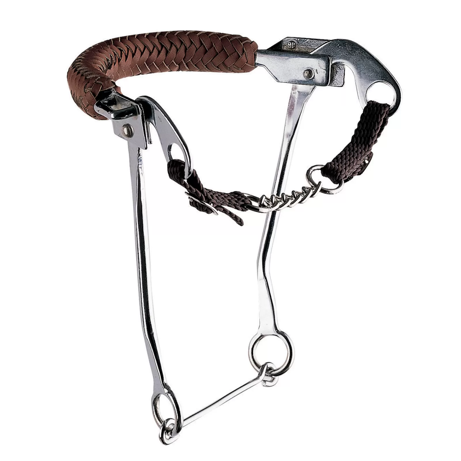 Best Hackamore Avec Gourmette Et Branches Acier Inoxydable, 35 Cm Bridons Et Filets