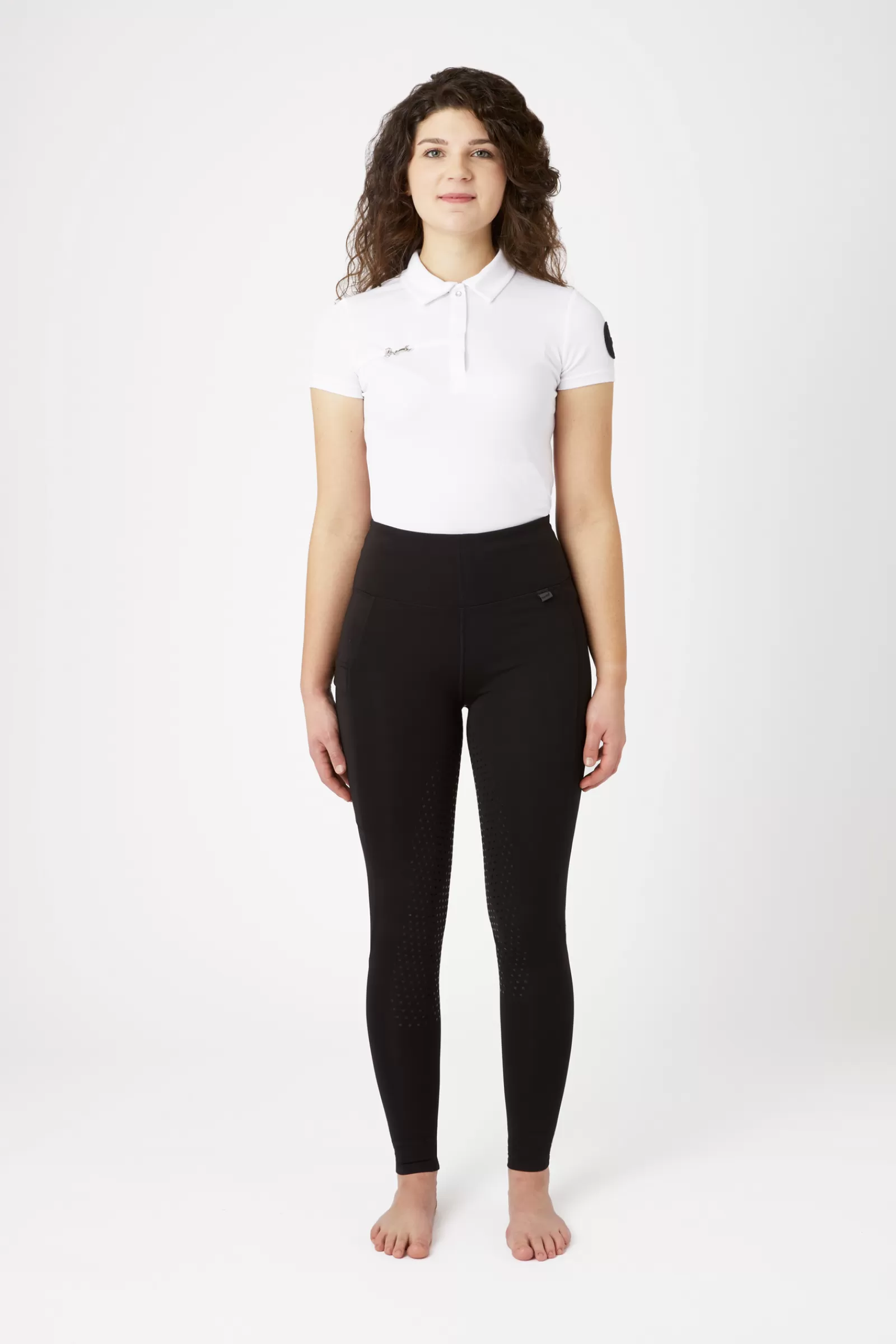 horze Leggings D'équitation Fond Integral Bas De Jambe Mesh, Femme< Leggings D'équitation