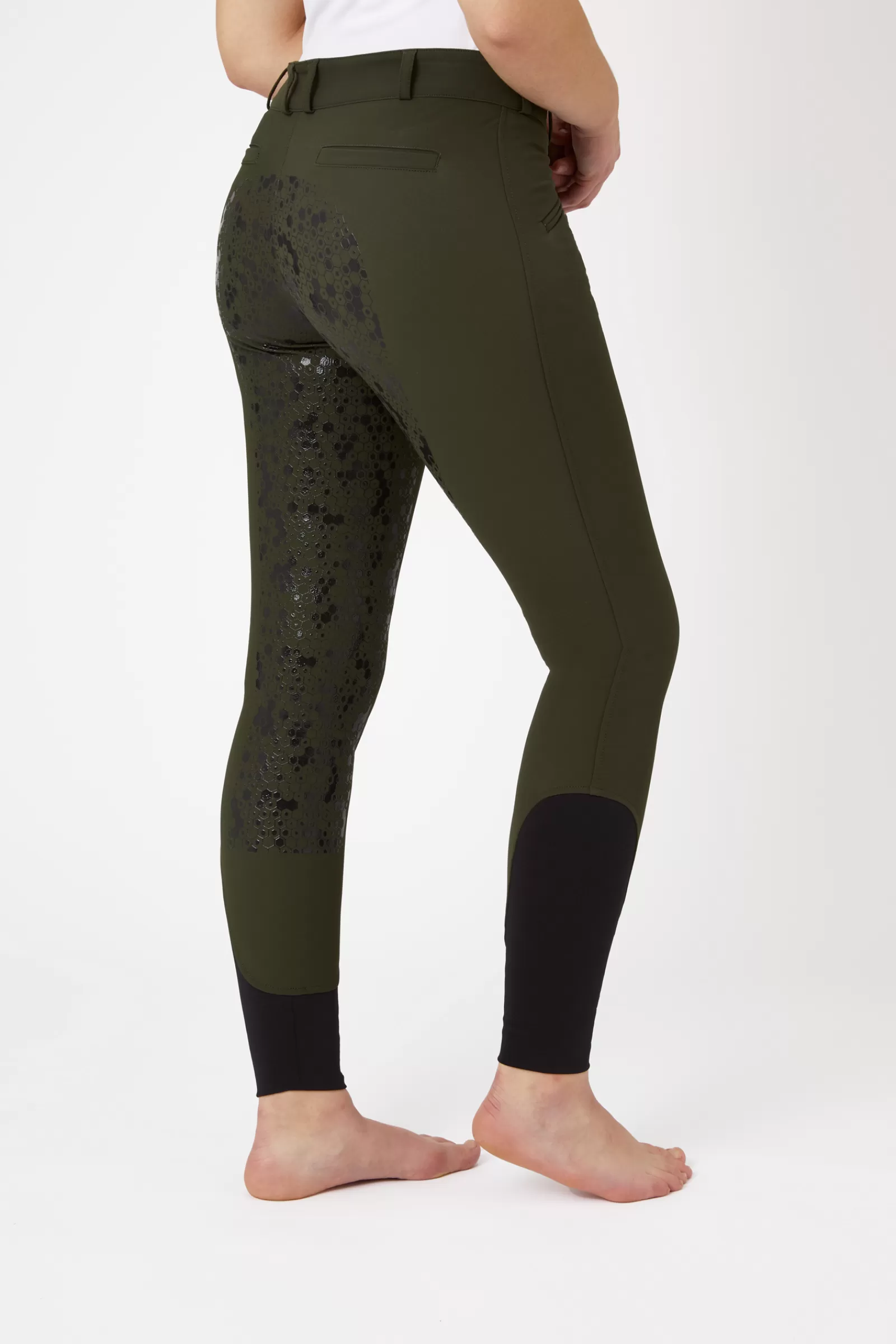 horze Pantalon D'équitation Taille Haute Fond Integral Silicone, Femme< Pantalons D'équitation Fond Integral