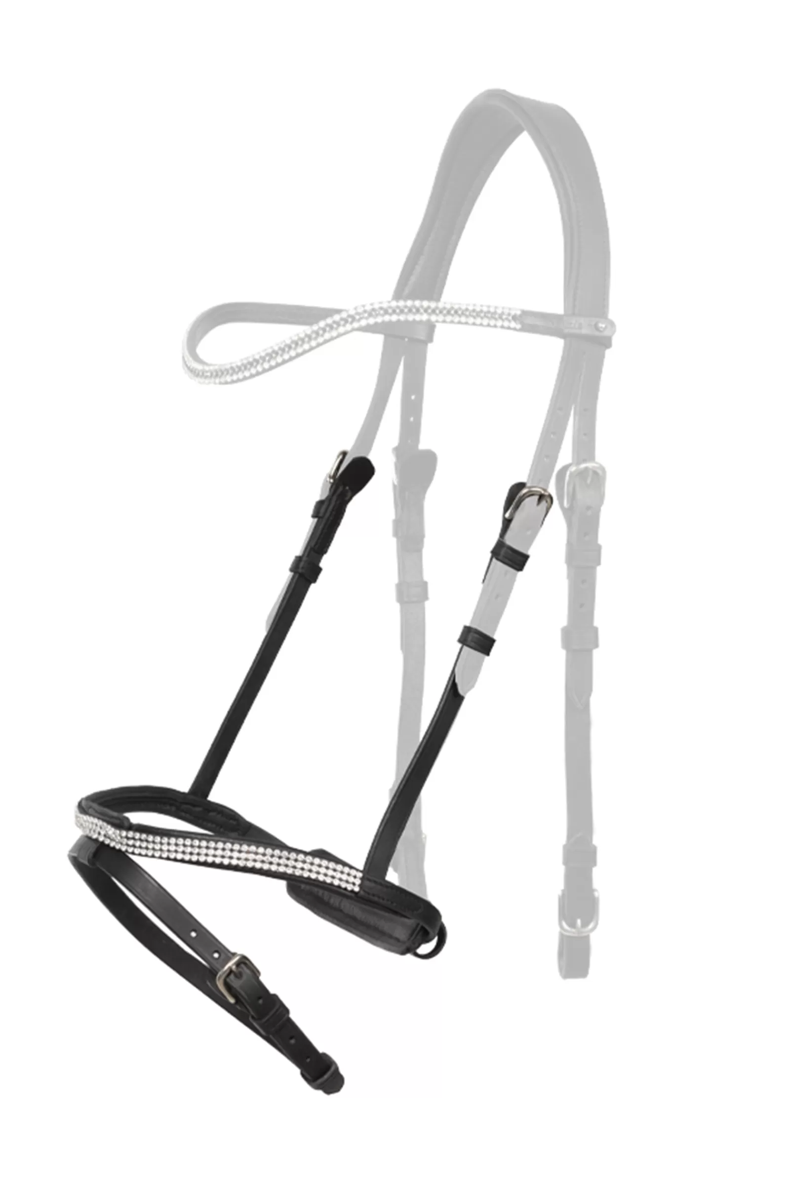 Hot Hvitur English Noseband For Aradis Icelandic Bridle Bridons Et Filets