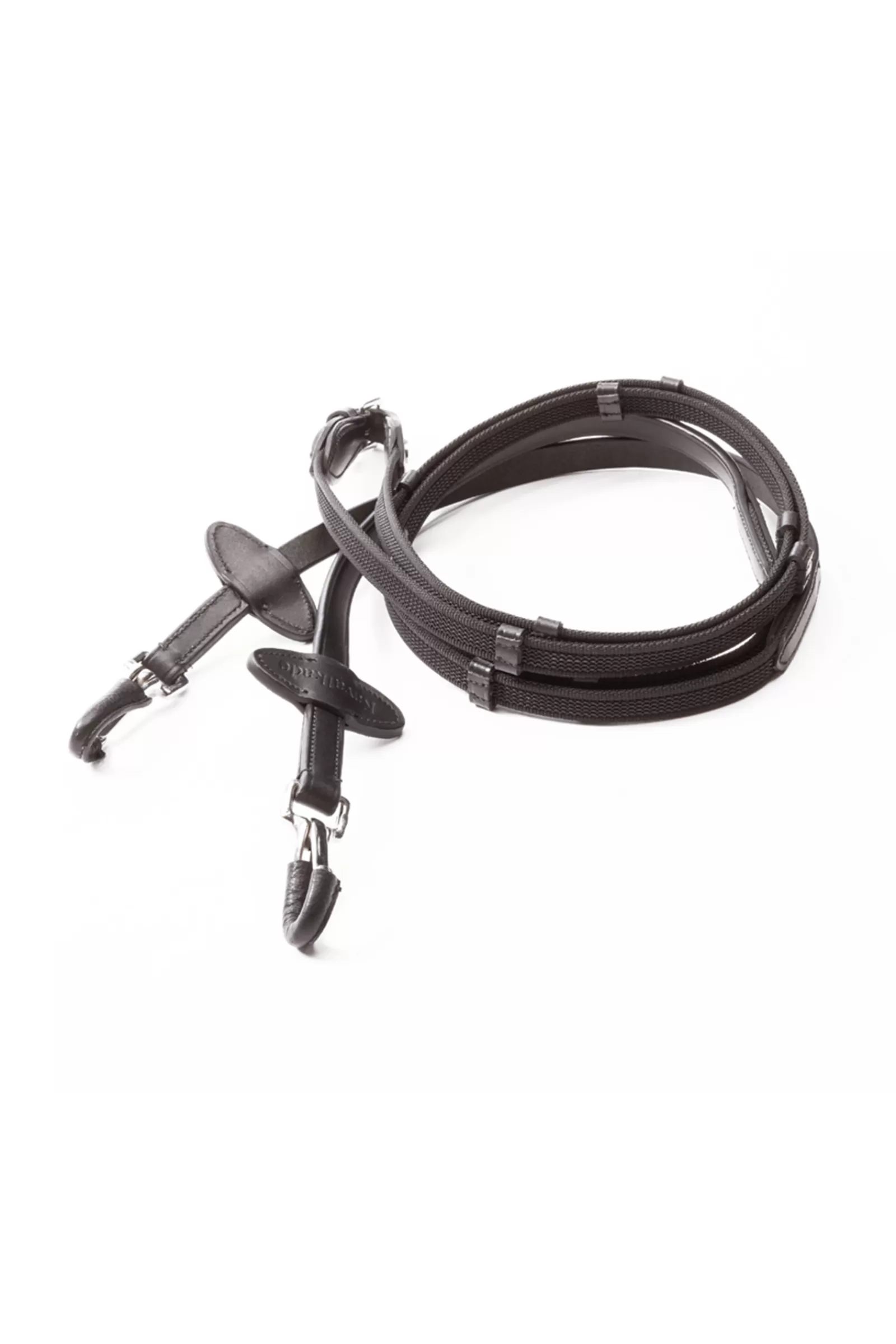 Outlet Silent Rubberised Reins With Snap Rênes