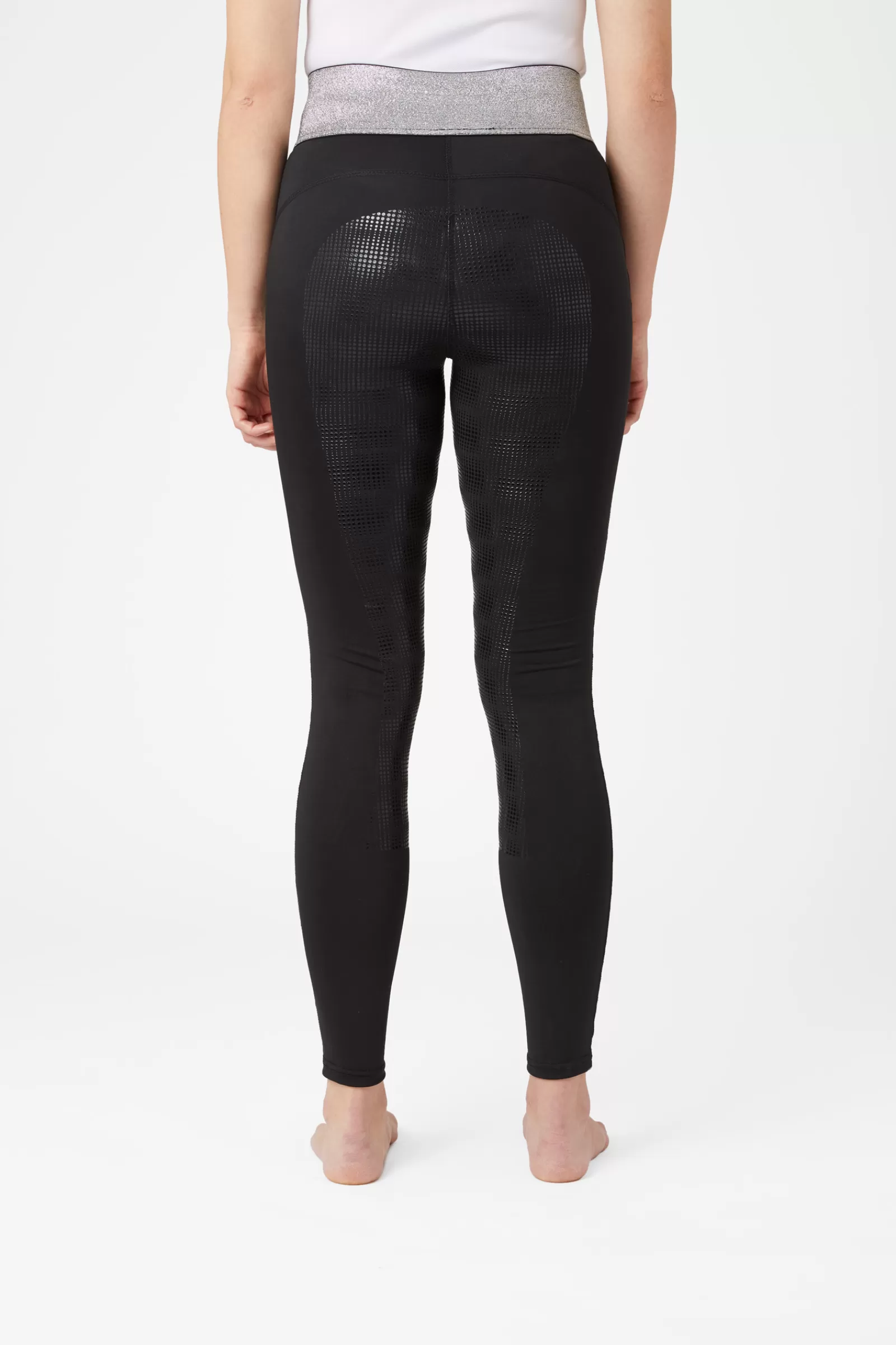 horze Leggings D'équitation Fond Integral En Silicone Pour Femme Avec Ceinture Scintillante< Leggings D'équitation