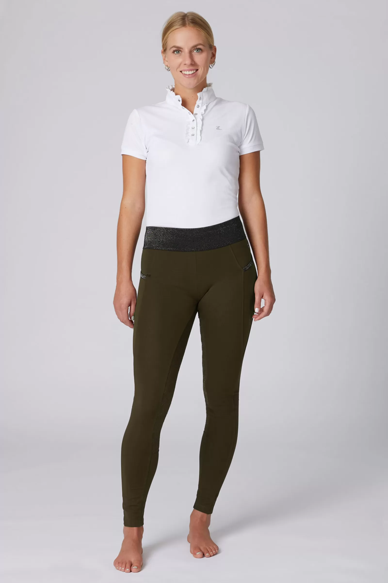 horze Leggings D'équitation Fond Integral Pour Femme Avec Taille Scintillante< Leggings D'équitation