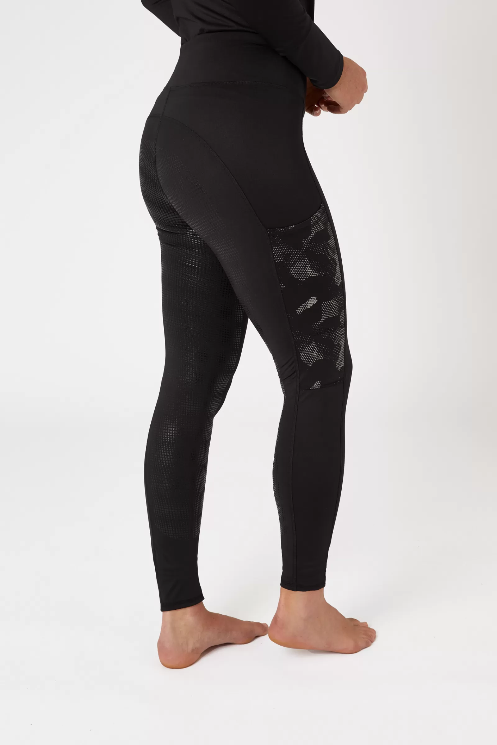 horze Leggings D'équitation Fond Integral Reflechissants Luminox, Femme< Leggings D'équitation