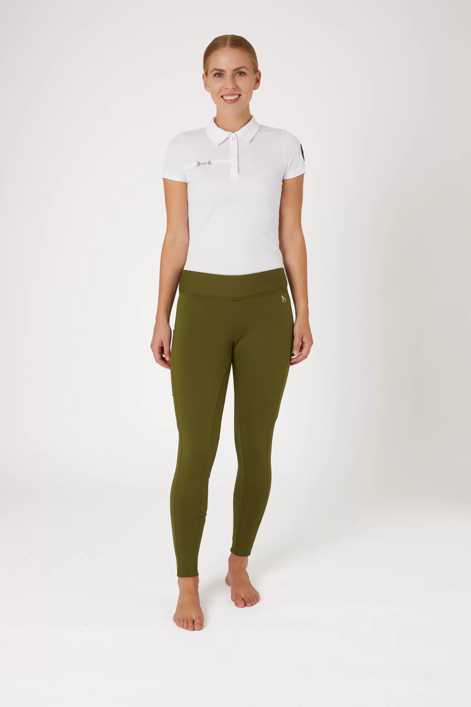 horze Leggings D'équitation Hiver A Basanes Grip Active Avec Poche Pour Telephone, Femme< Leggings D'équitation