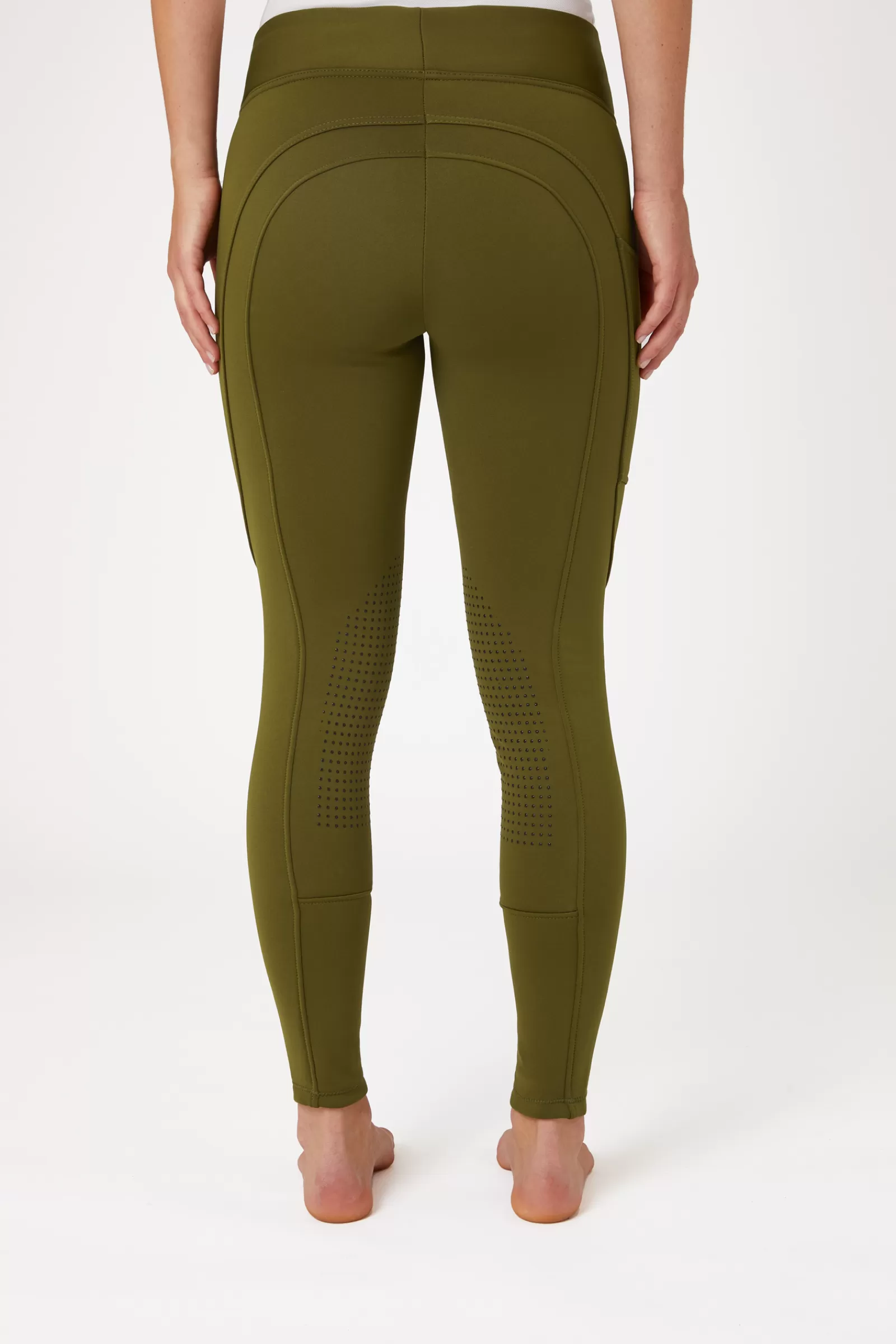 horze Leggings D'équitation Hiver A Basanes Grip Active Avec Poche Pour Telephone, Femme< Leggings D'équitation