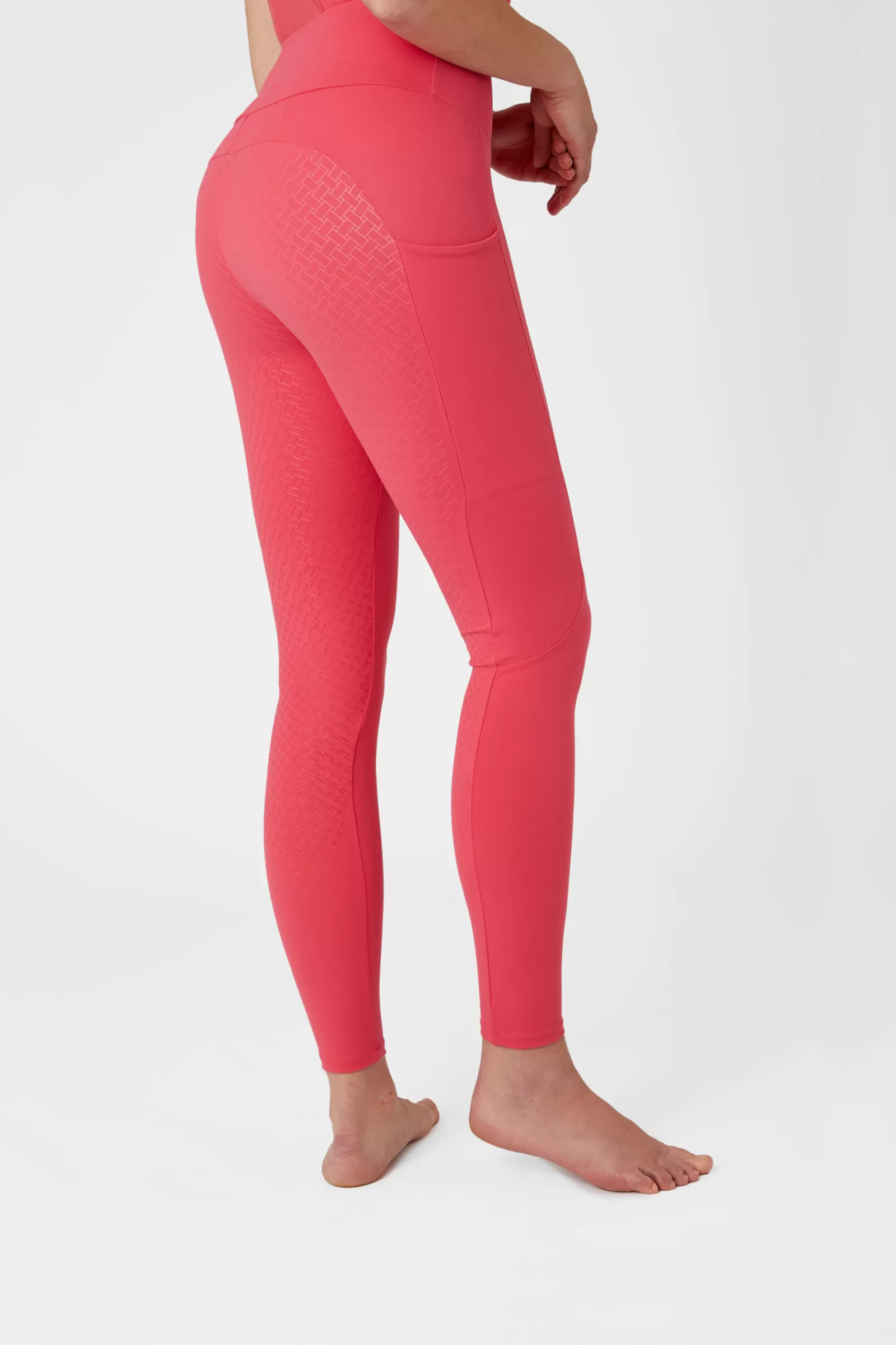 horze Leggings D'équitation Ginny Fond Integral Silicone Avec Poche Telephone, Femme< Leggings D'équitation