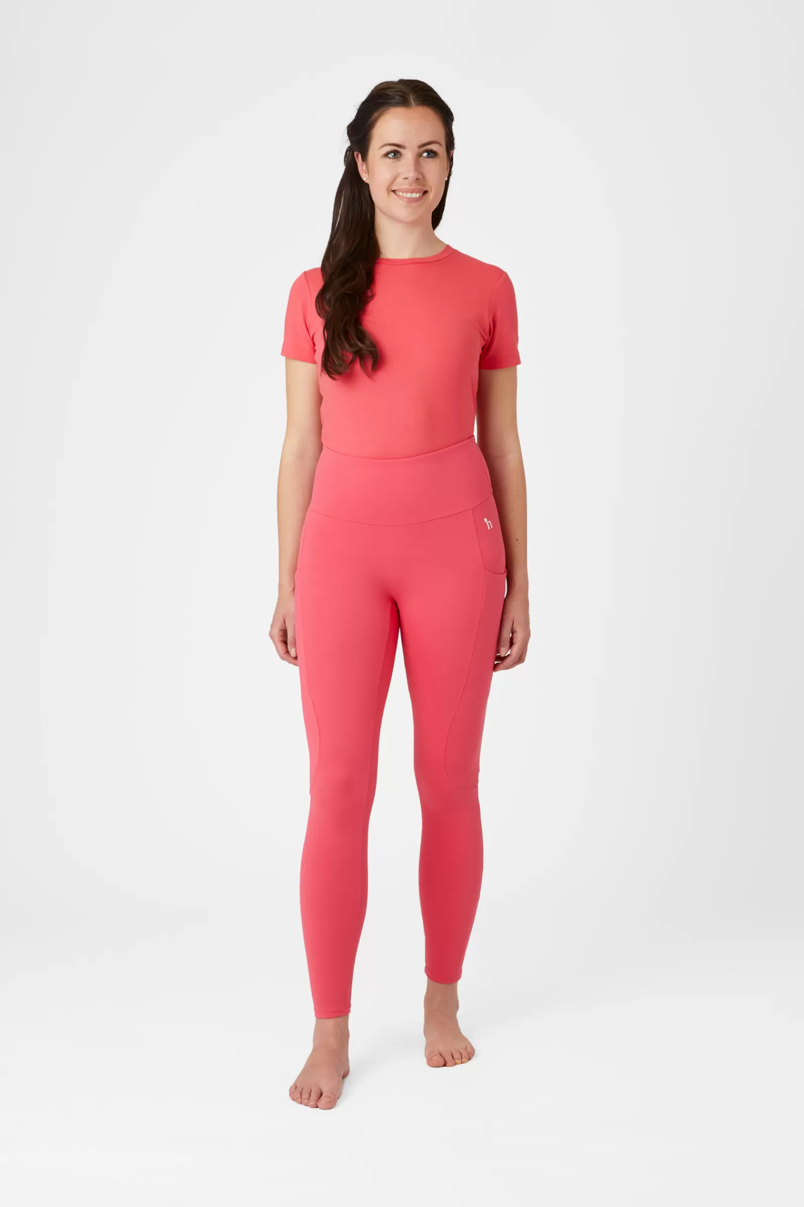 horze Leggings D'équitation Ginny Fond Integral Silicone Avec Poche Telephone, Femme< Leggings D'équitation