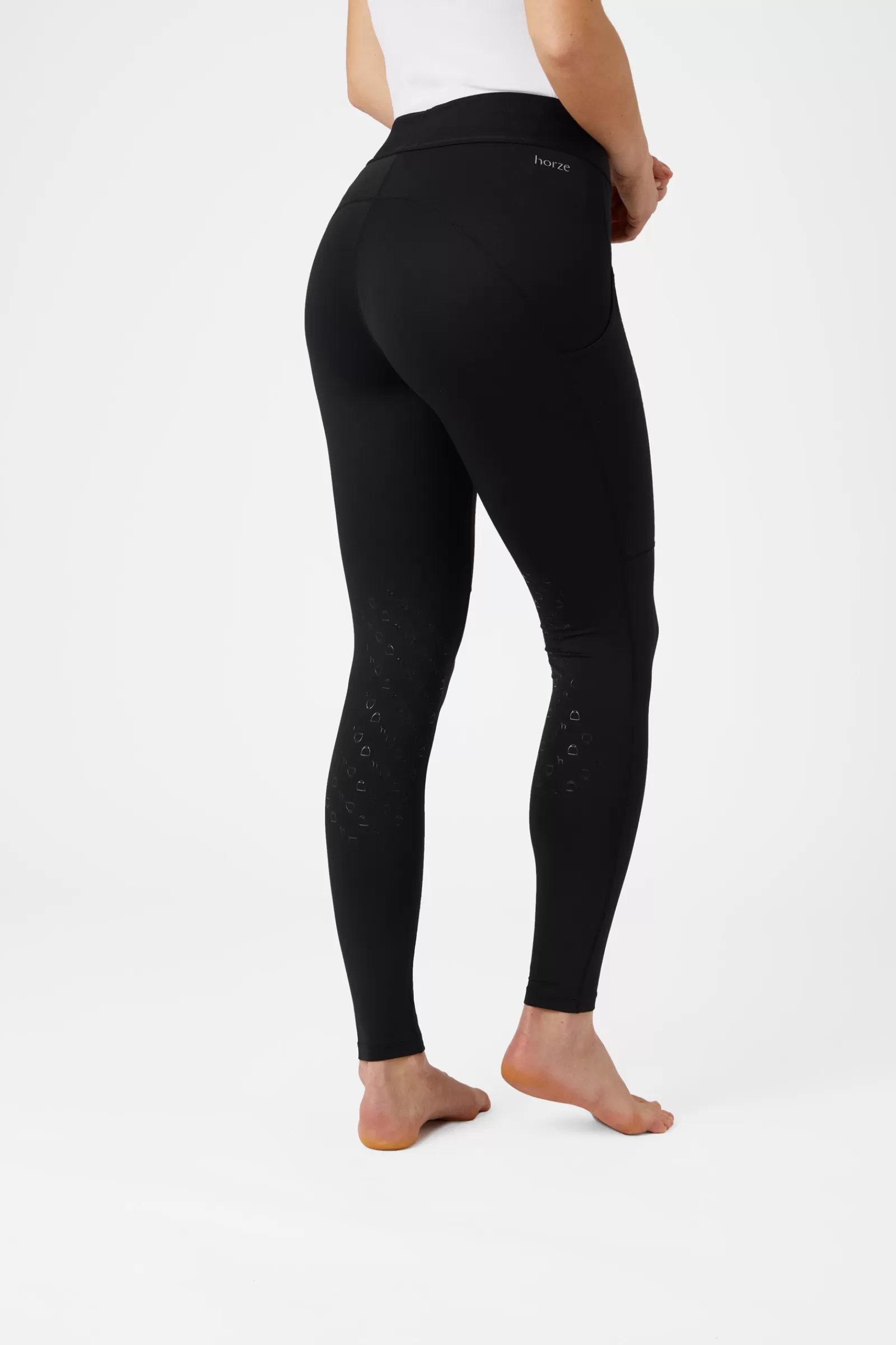 horze Leggings D'équitation Nadia Basanes Silicone, Femme Avec 4 Poches< Leggings D'équitation