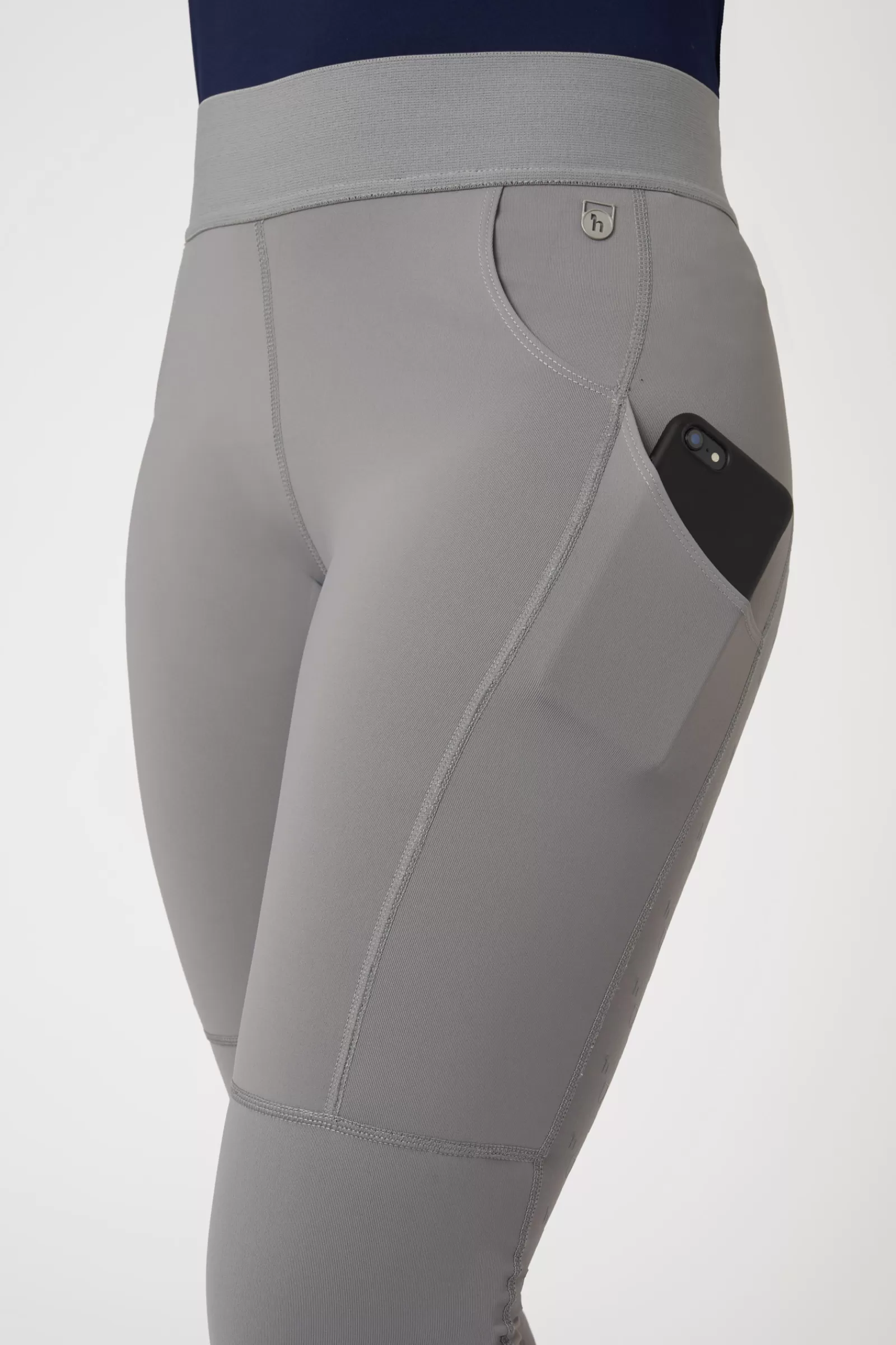 horze Leggings D'équitation Nadia Fond Integral Silicone Avec 4 Poches, Femme< Leggings D'équitation
