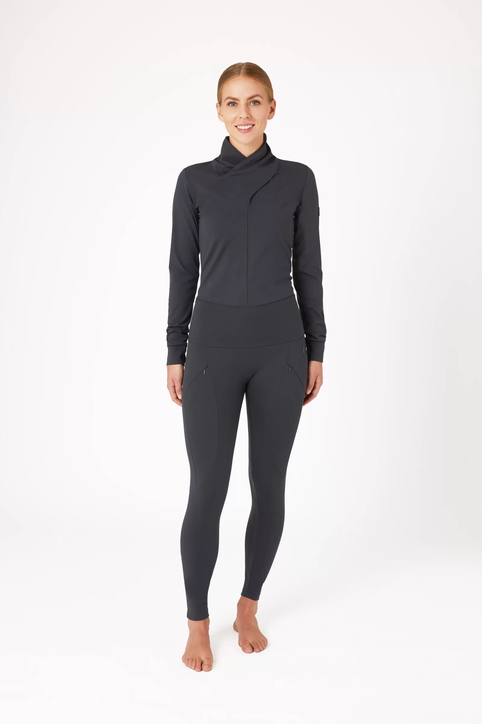 horze Leggings D'équitation Raquel Fond Integral Avec Poche Telephone, Femme< Leggings D'équitation