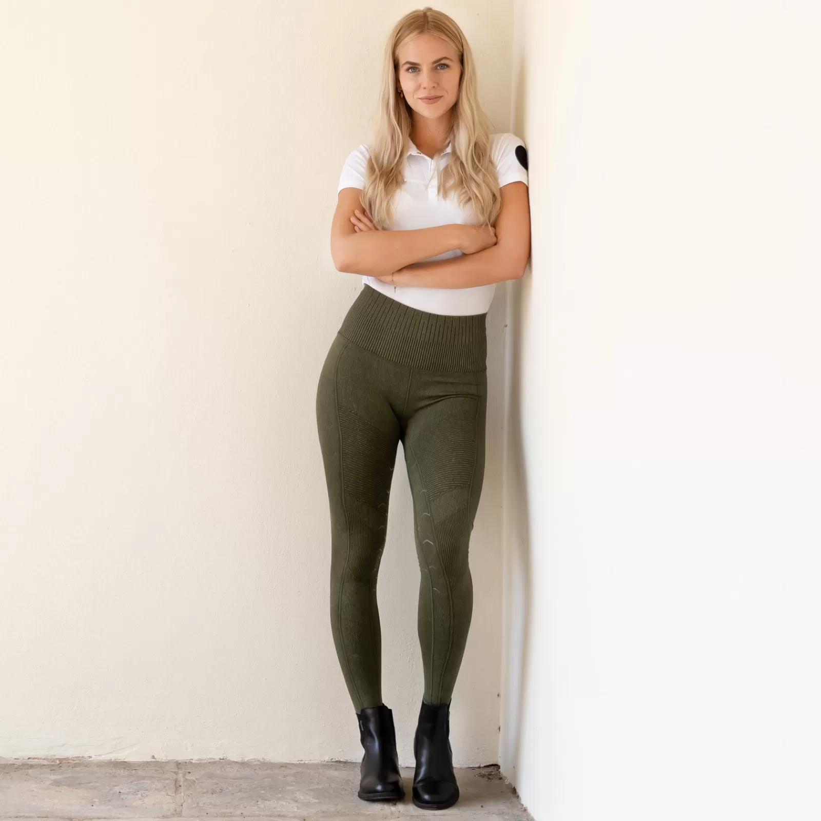 horze Leggings D'équitation Sans Couture Fond Integral Silicone Vanessa, Femme< Leggings D'équitation