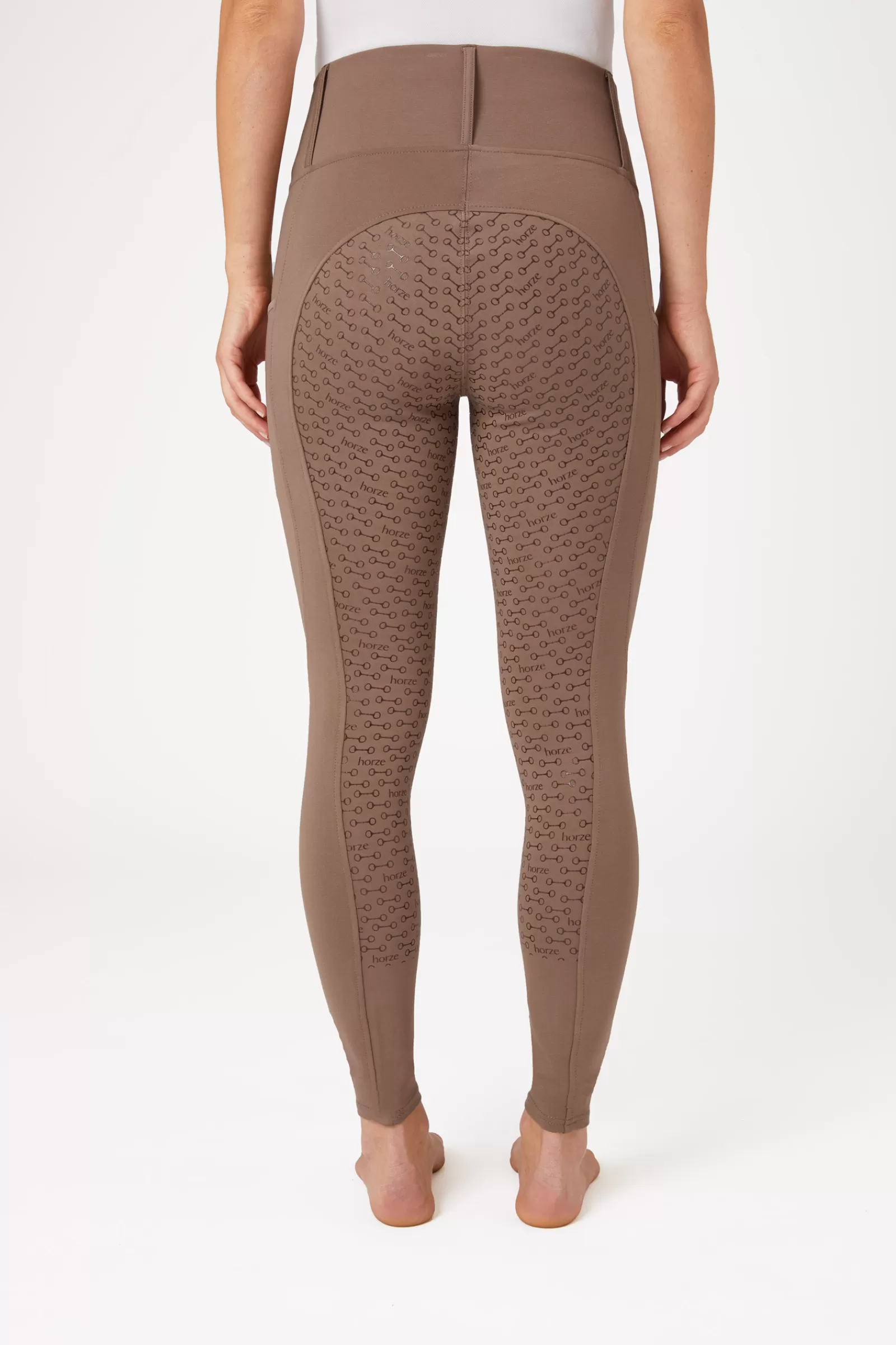 horze Leggings D'équitation Taille Haute Fond Integral Silicone Lucinda, Femme< Leggings D'équitation