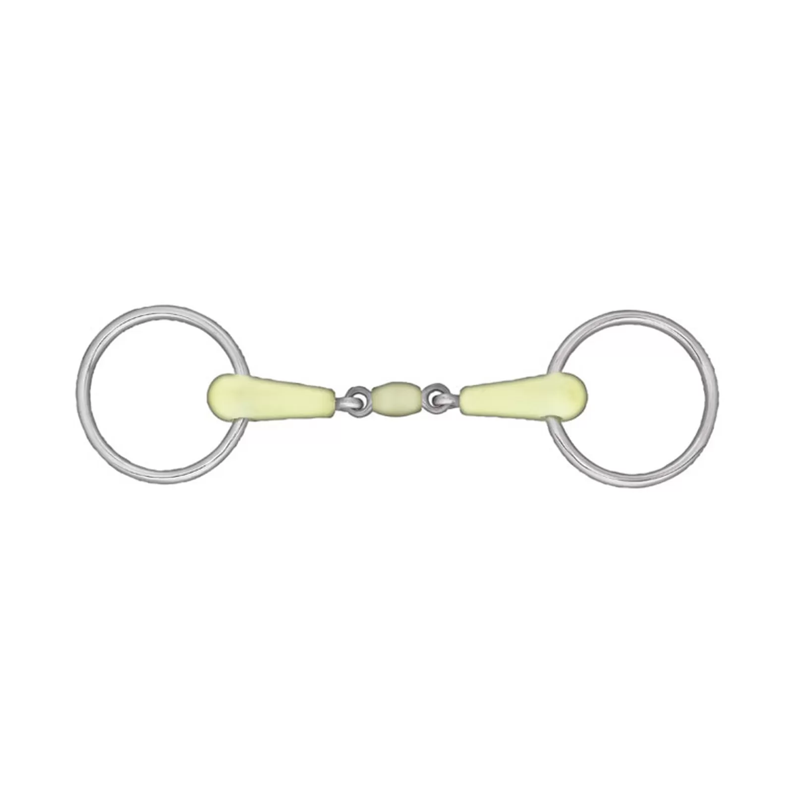 Hot Mors De Filet A Canon Double Brisure, Anneaux Chantilly Mors 2 Anneaux