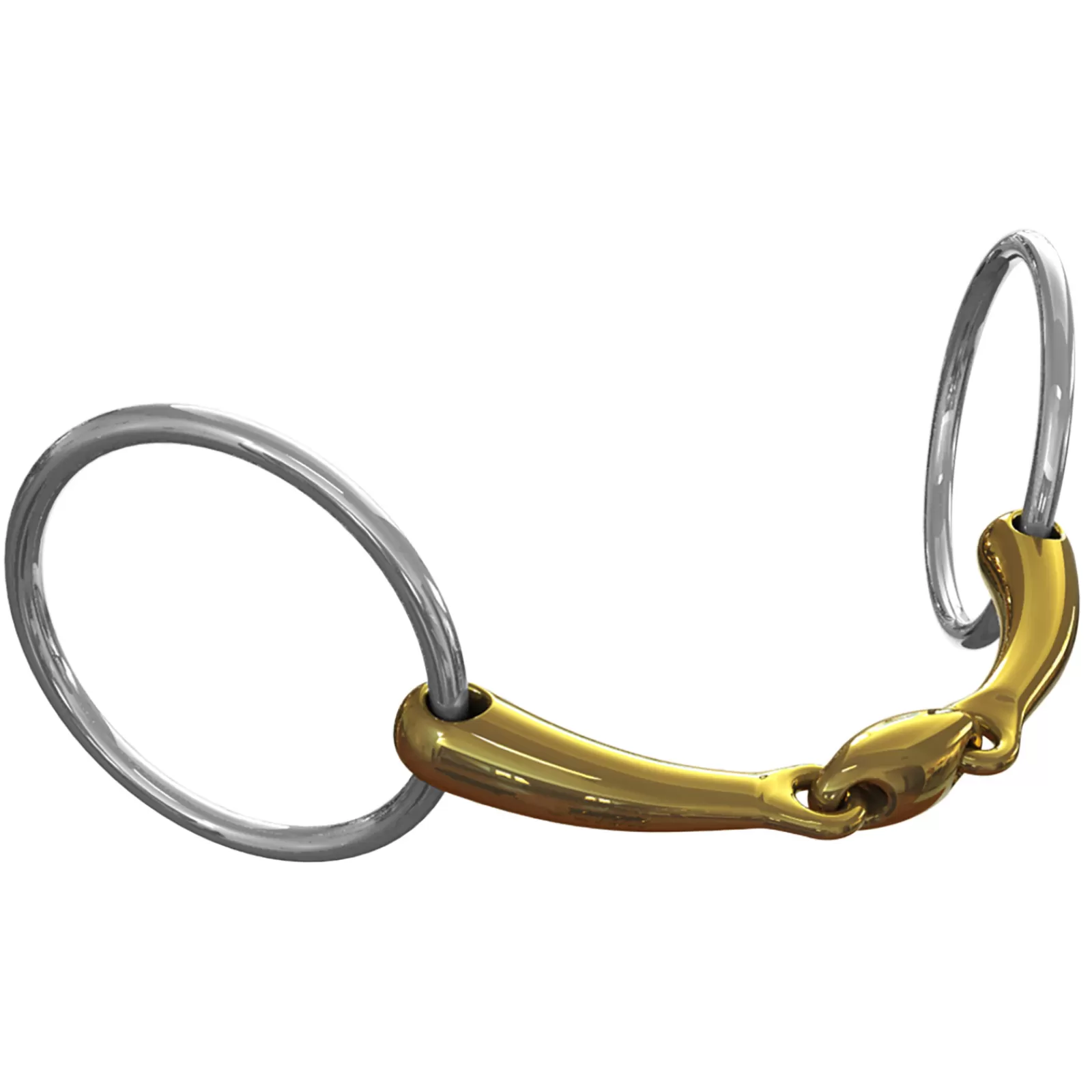 Sale Mors De Filet Ns Bits Team Up, Double Brisure, Articulation Ovale, Epaisseur 12 Mm, Anneaux Chantilly 55 Mm Mors 2 Anneaux