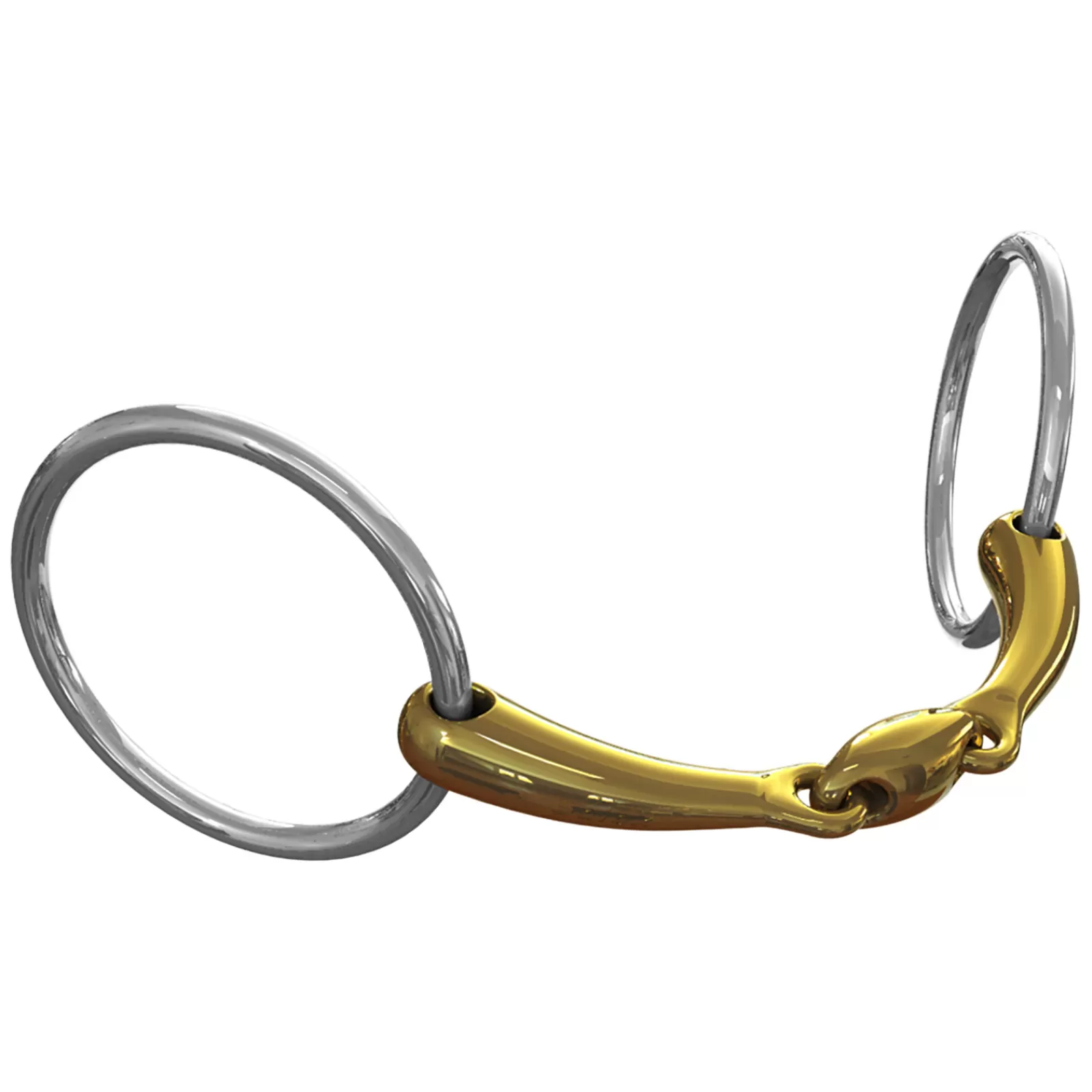 Cheap Mors De Filet Ns Bits Team Up, Double Brisure, Articulation Ovale, Epaisseur 16 Mm, Anneaux Chantilly 70 Mm Mors 2 Anneaux