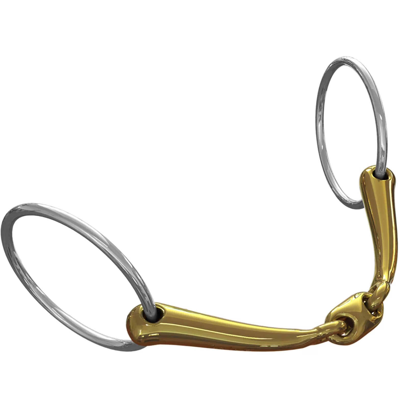 Clearance Mors De Filet Ns Bits Tranz, Double Brisure, Articulation Losange, Canon Epaisseur 14 Mm, Anneaux Chantilly 70 Mm Mors 2 Anneaux