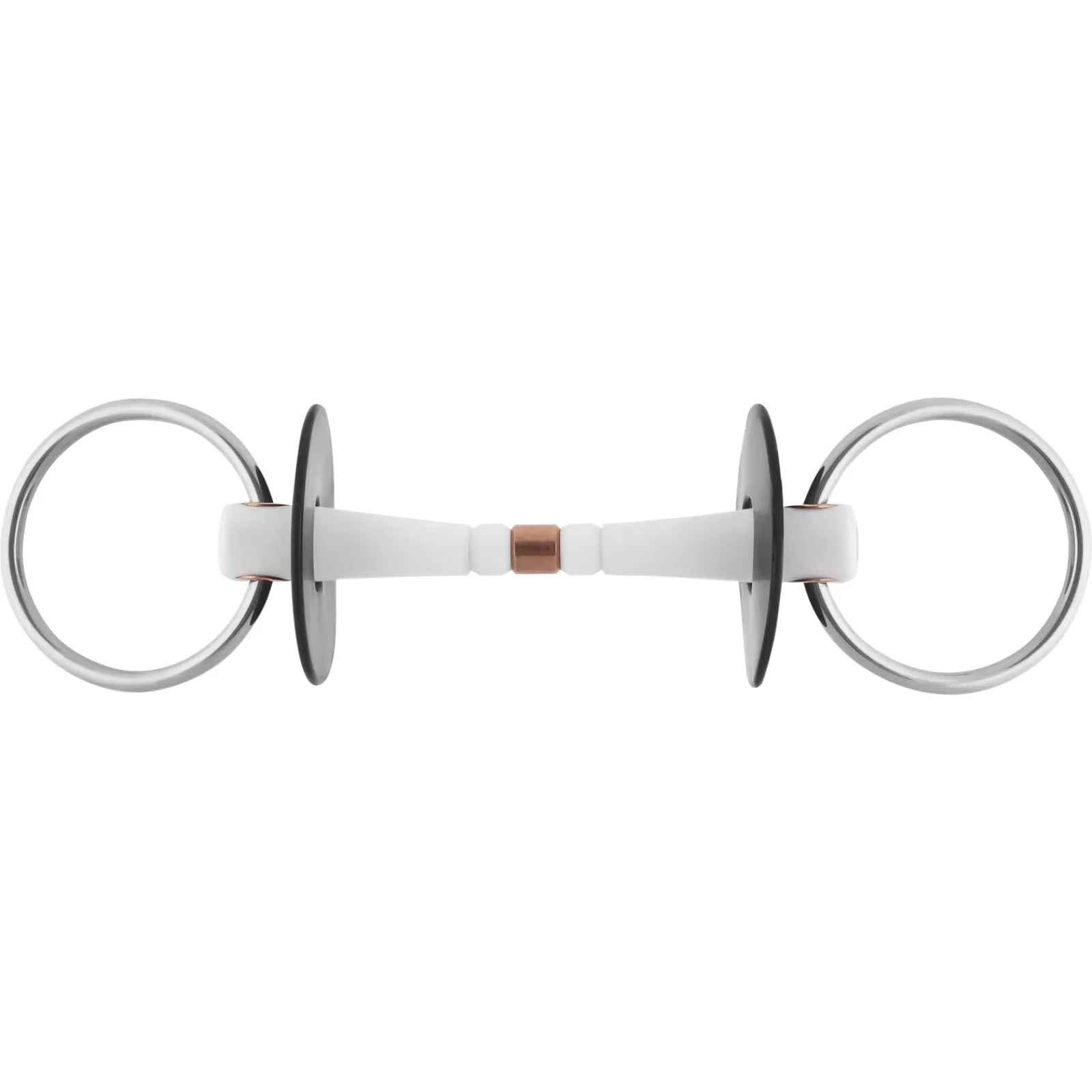 Sale Mors De Filet Nathe 20 Mm Anneaux Chantilly Libres, Canons Cintres Et Joint Central Cuivre (Anneaux 70 Mm) Mors 2 Anneaux