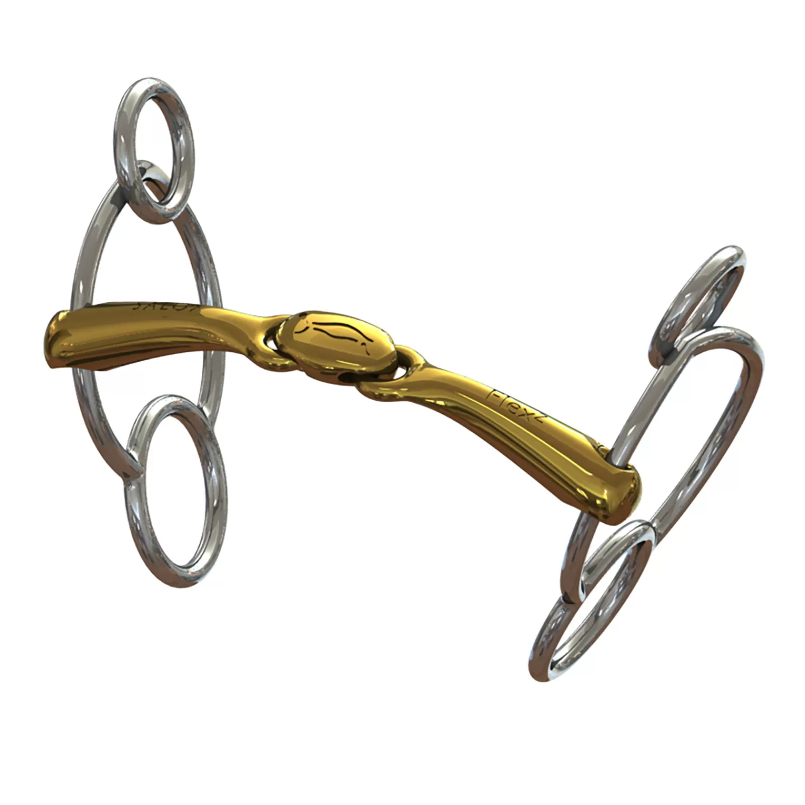 Store Mors De Filet Type Pessoa 3 Anneaux Ns Bits Turtle Top Avec Flex, Canons Epaisseur 16 Mm Mors Pelham