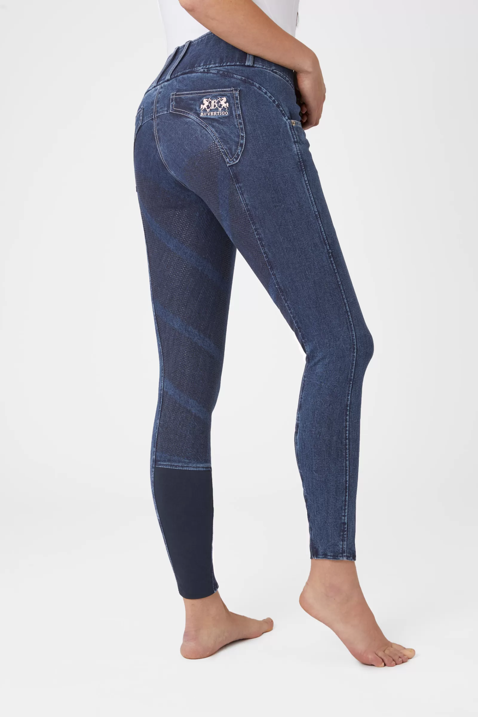 bvertigo Pantalon D'équitation Denim Jean B Vertigo Dianne Pour Femme< Pantalons D'équitation Fond Integral