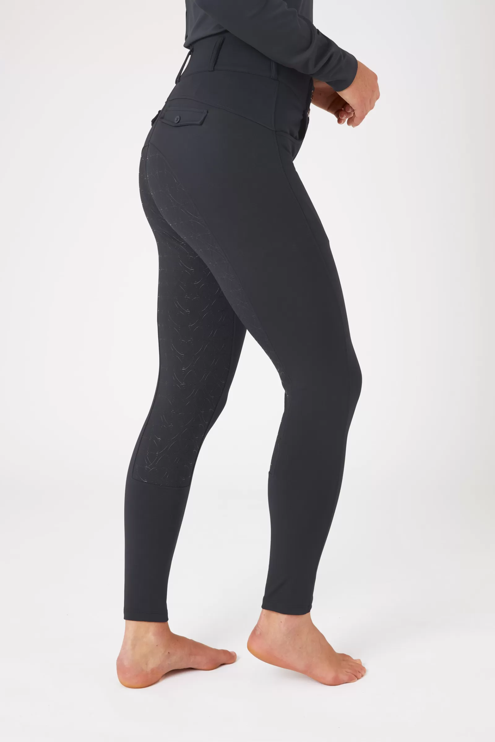 horze Pantalon D'équitation D'Hiver Ingrid Taille Haute Fond Integral, Femme< Pantalons D'équitation Fond Integral