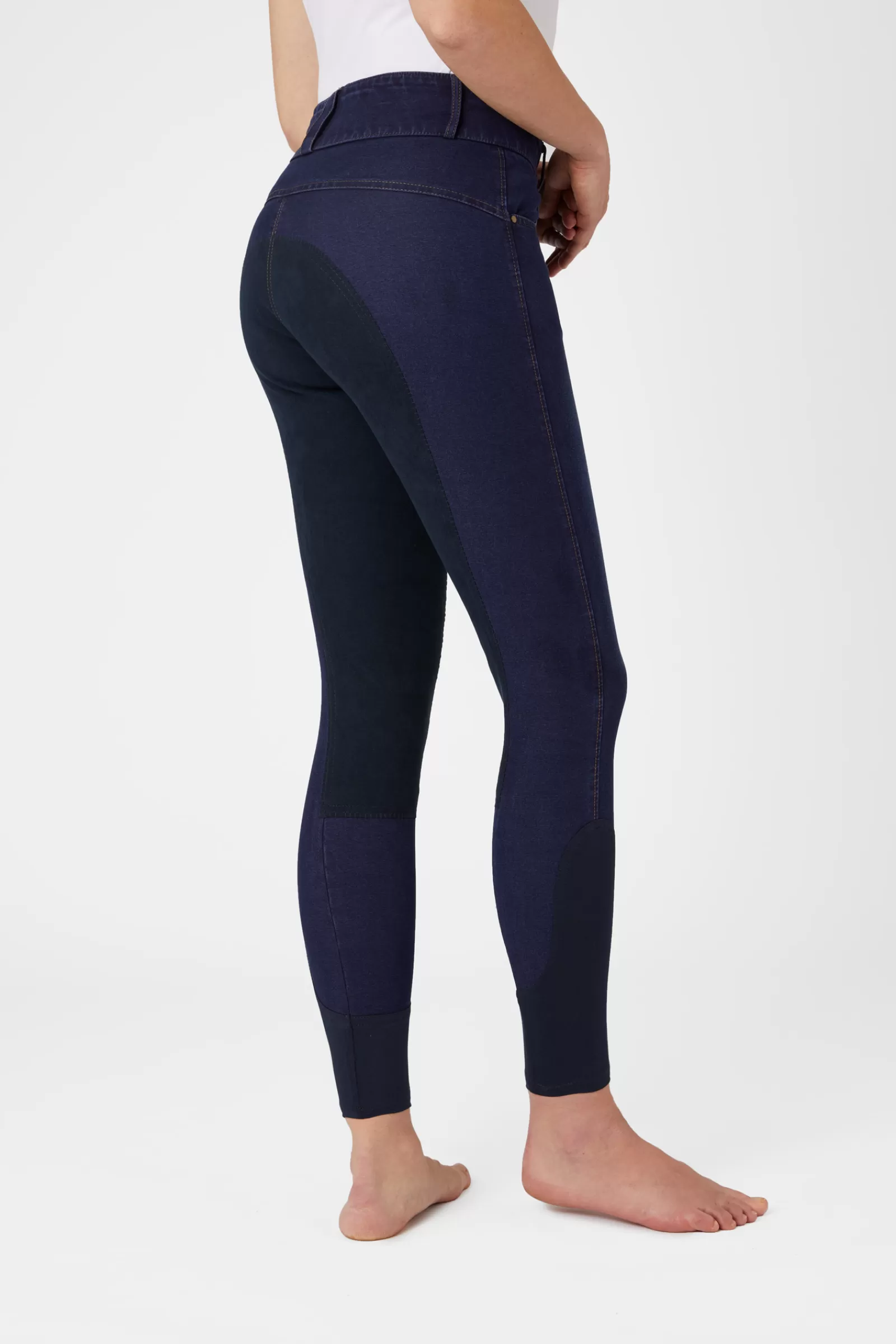 horze Pantalon D'équitation En Jean Denim A Fond Integral , Femme< Pantalons D'équitation Fond Integral