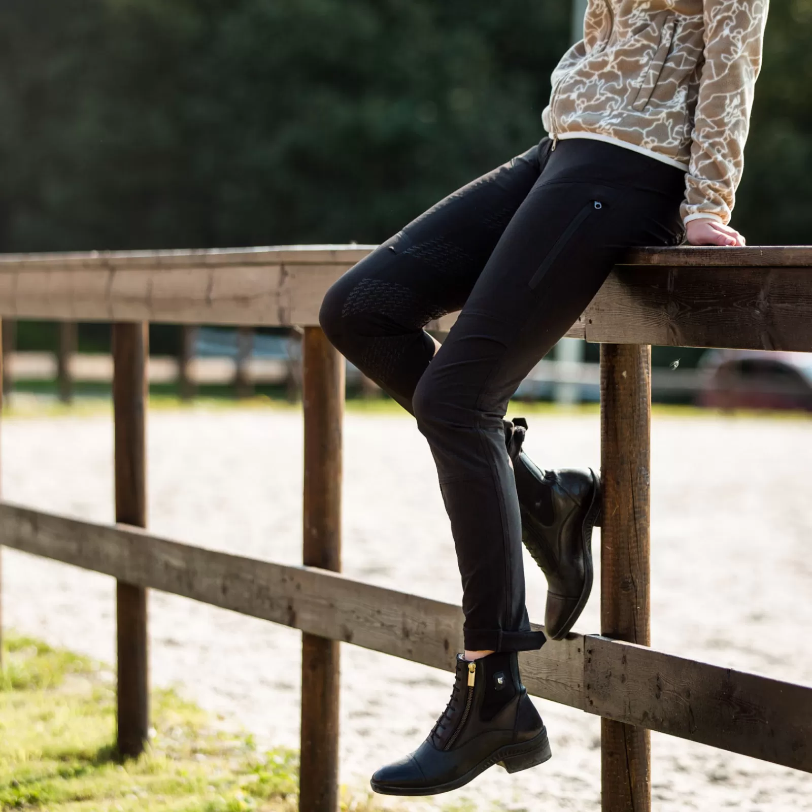 horze Pantalon D'équitation Et D'écurie Fond Integral Silicone Lina, Femme< Pantalons D'équitation Fond Integral