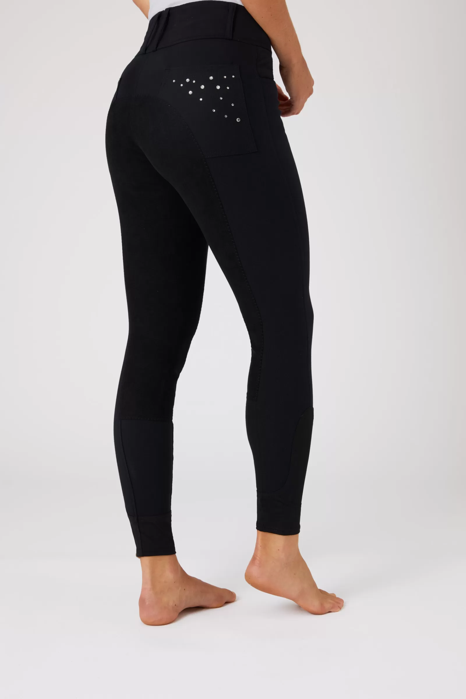 horze Pantalon D'équitation Fond Integral Cuir Pour Femme Avec Poches Cristal< Pantalons D'équitation Fond Integral