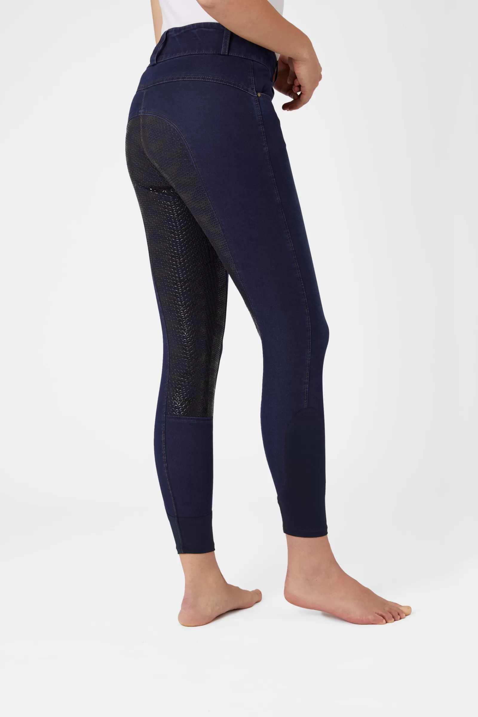 horze Pantalon D'équitation Fond Integral Cuir Silicone Pour Femme< Pantalons D'équitation Fond Integral
