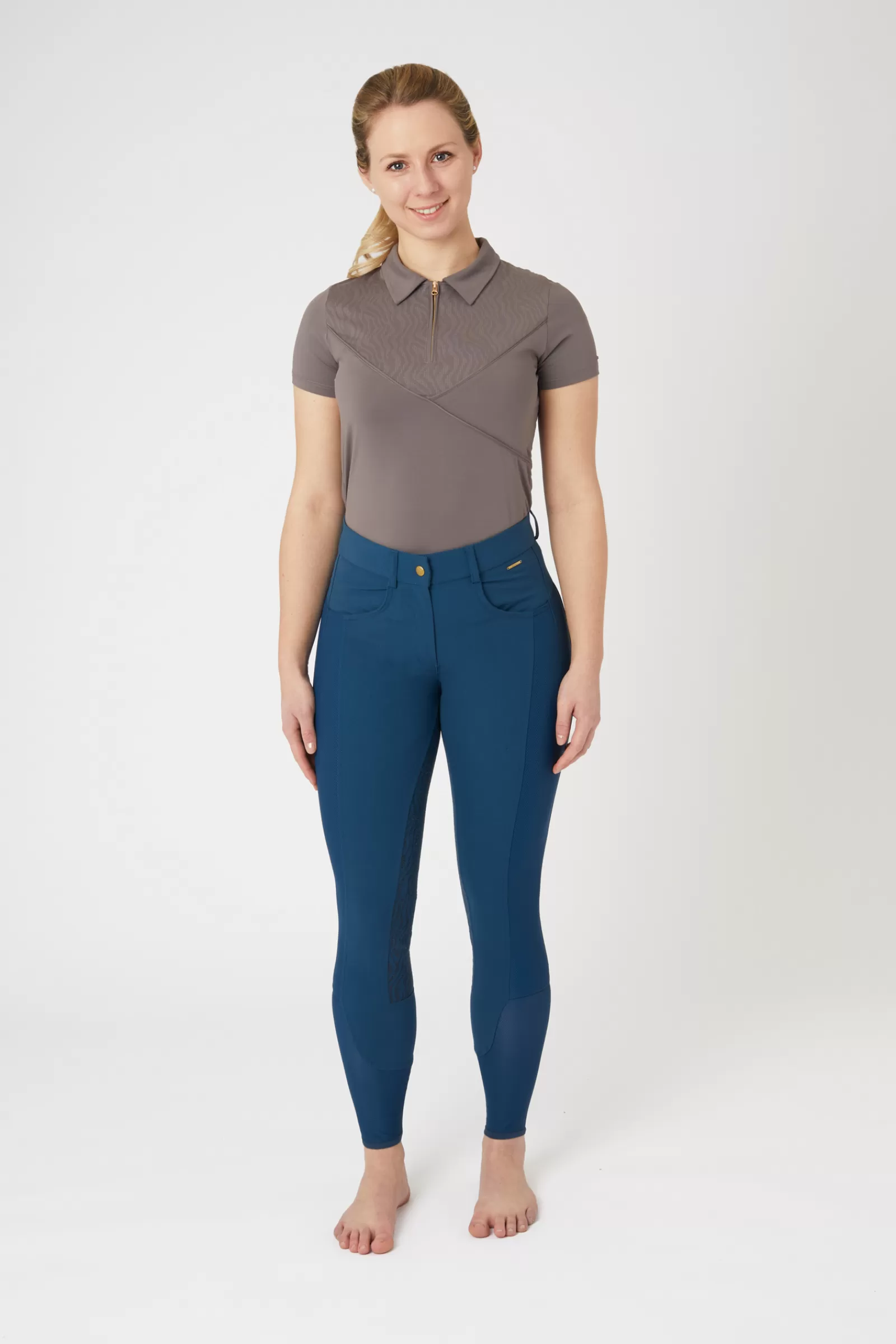 horze Pantalon D'équitation Fond Integral Grip Saphira, Femme< Pantalons D'équitation Fond Integral