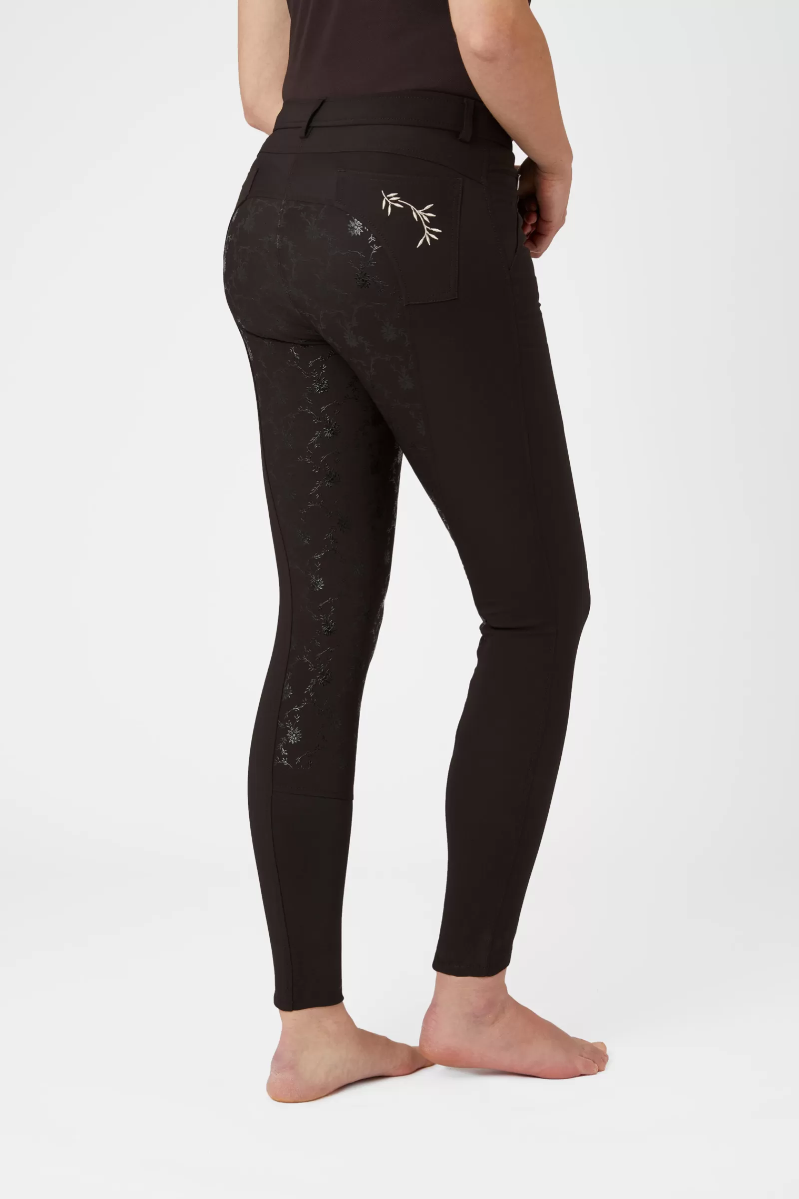 horze Pantalon D'équitation Fond Integral Kaitlin Pour Femme Avec Deco Florale< Pantalons D'équitation Fond Integral