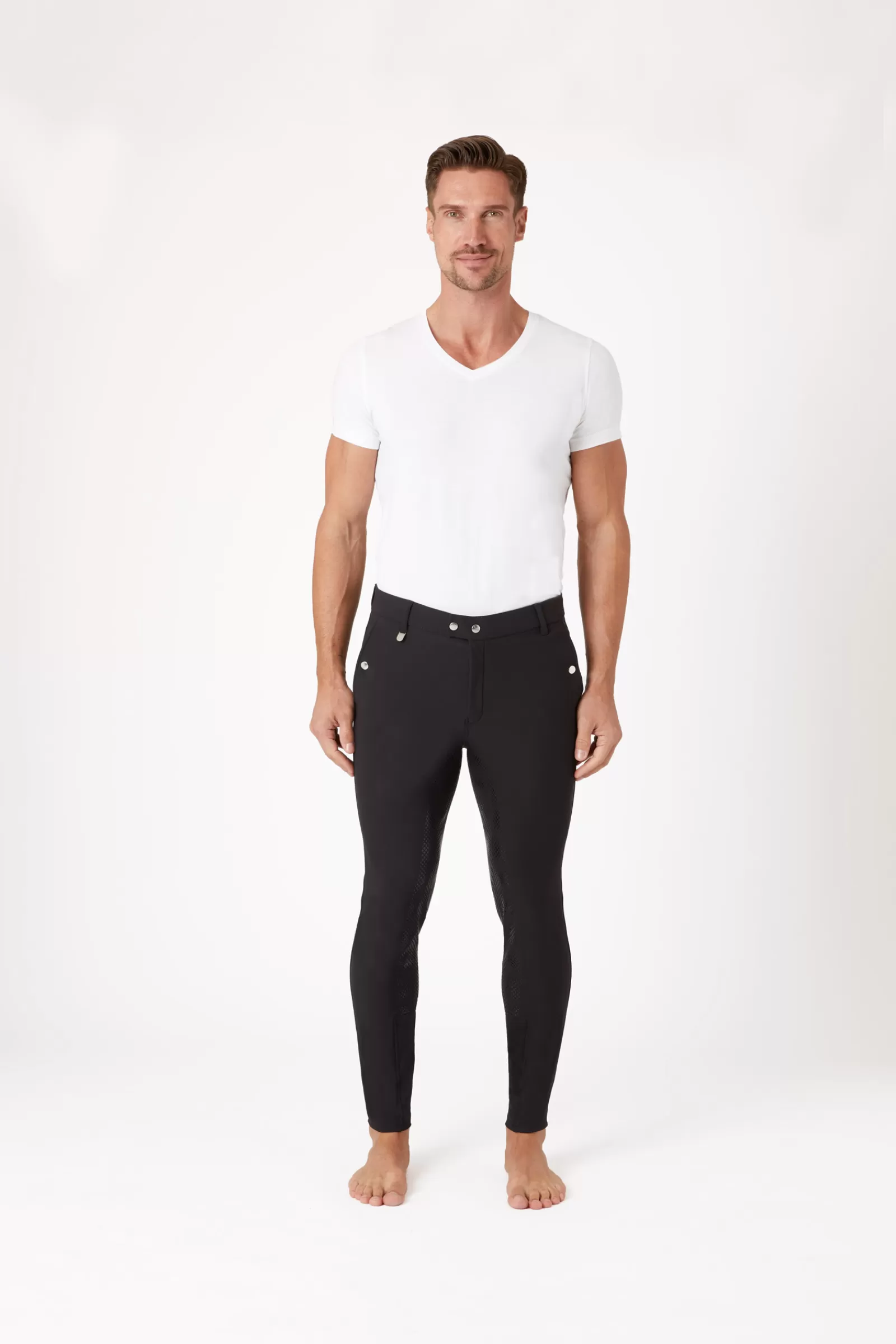horze Pantalon D'équitation Fond Integral Silicone Grand Prix, Homme< Pantalons D'équitation Homme